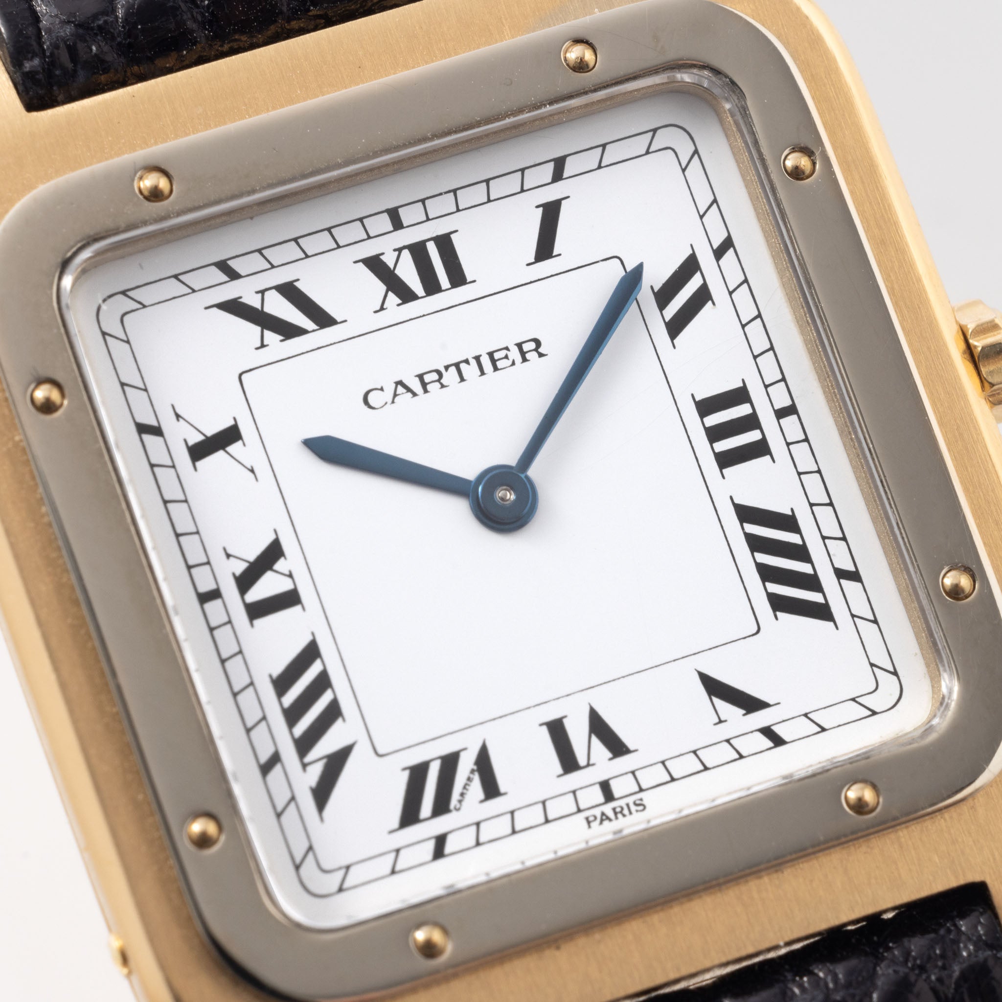 Cartier Santos Dumont "Deux Ors" Extra Thin 18 Karat Gold Bicolor Referenz 96061