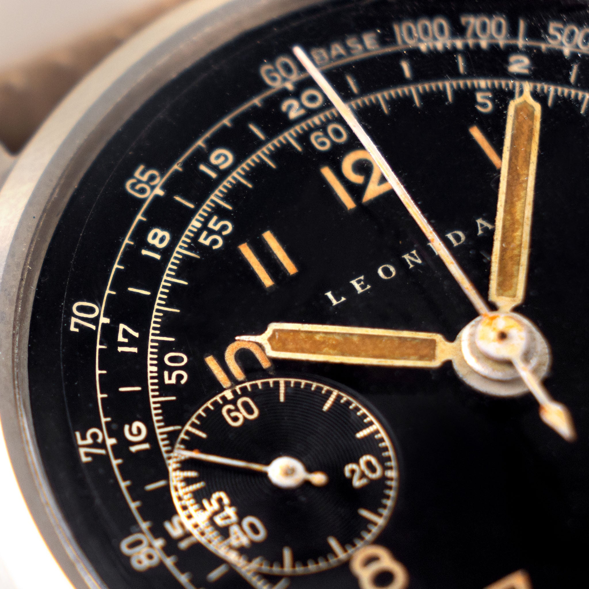 Leonidas Oversized Chronograph Black Dial