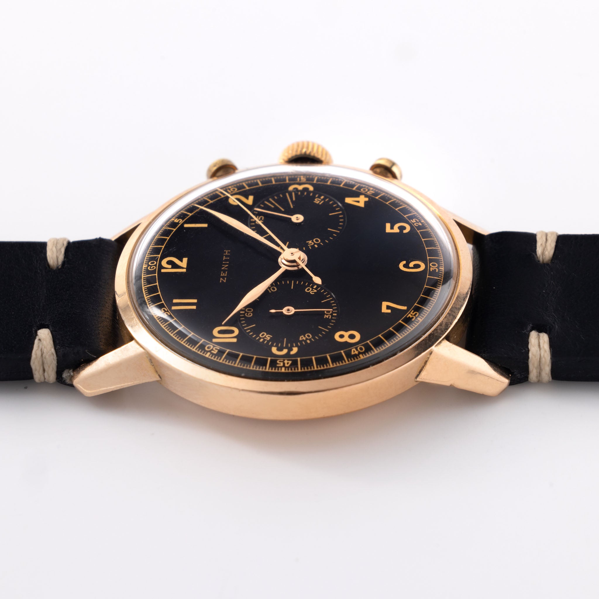 Zenith Chronograph 18 Karat Roségold mit Militär Provenance