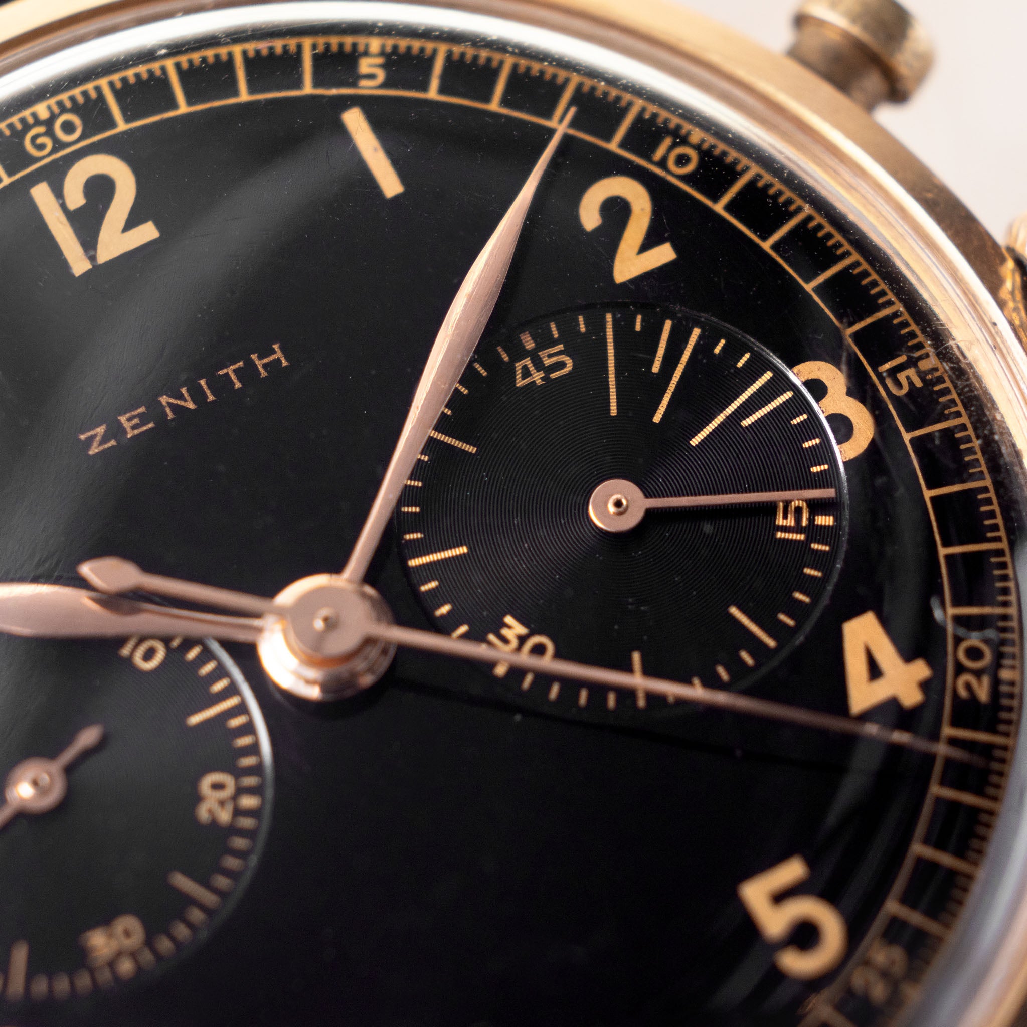 Zenith Chronograph 18 Karat Roségold mit Militär Provenance