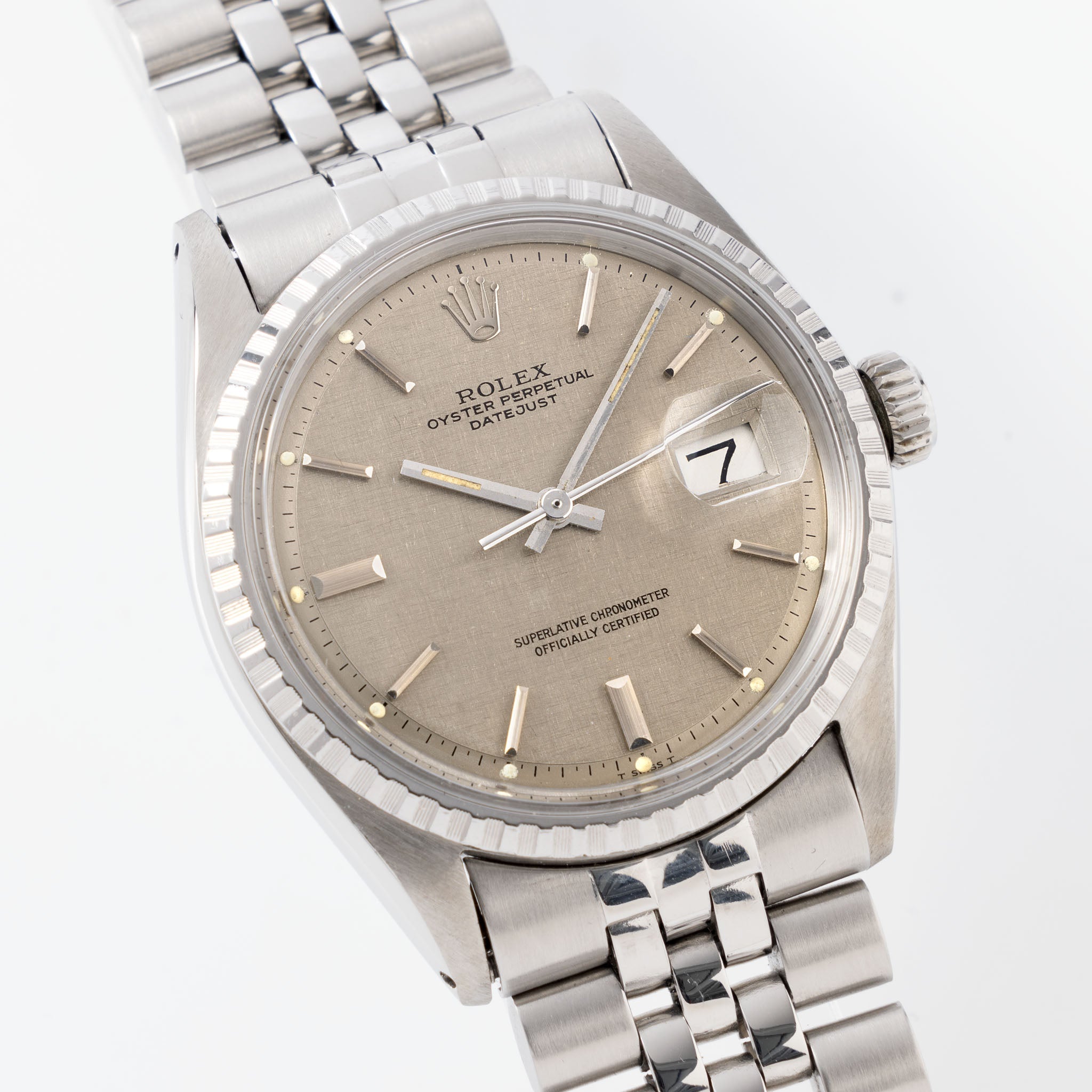 Rolex Datejust Grey Linen Dial Ref 1603