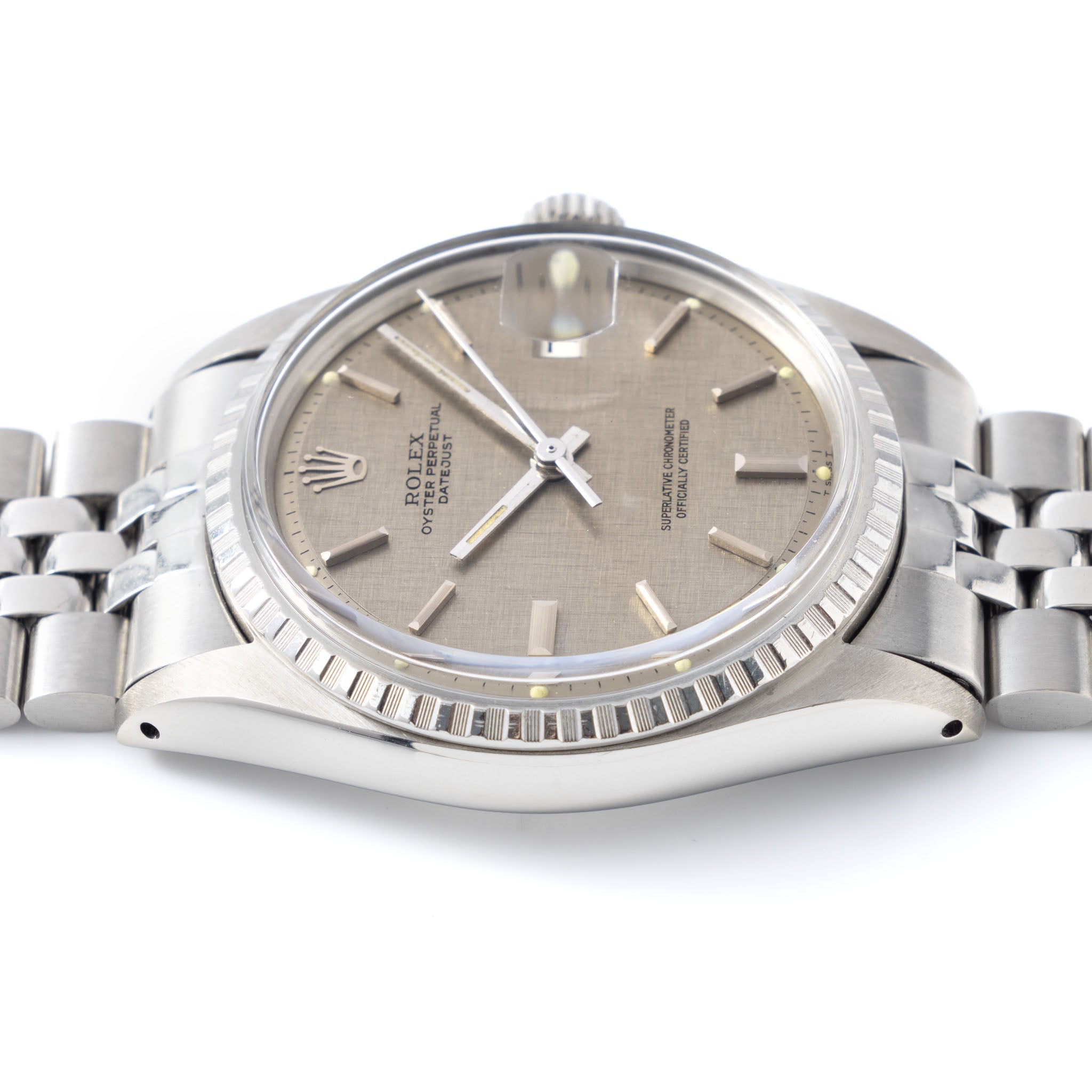 Rolex Datejust Grey Linen Dial Ref 1603