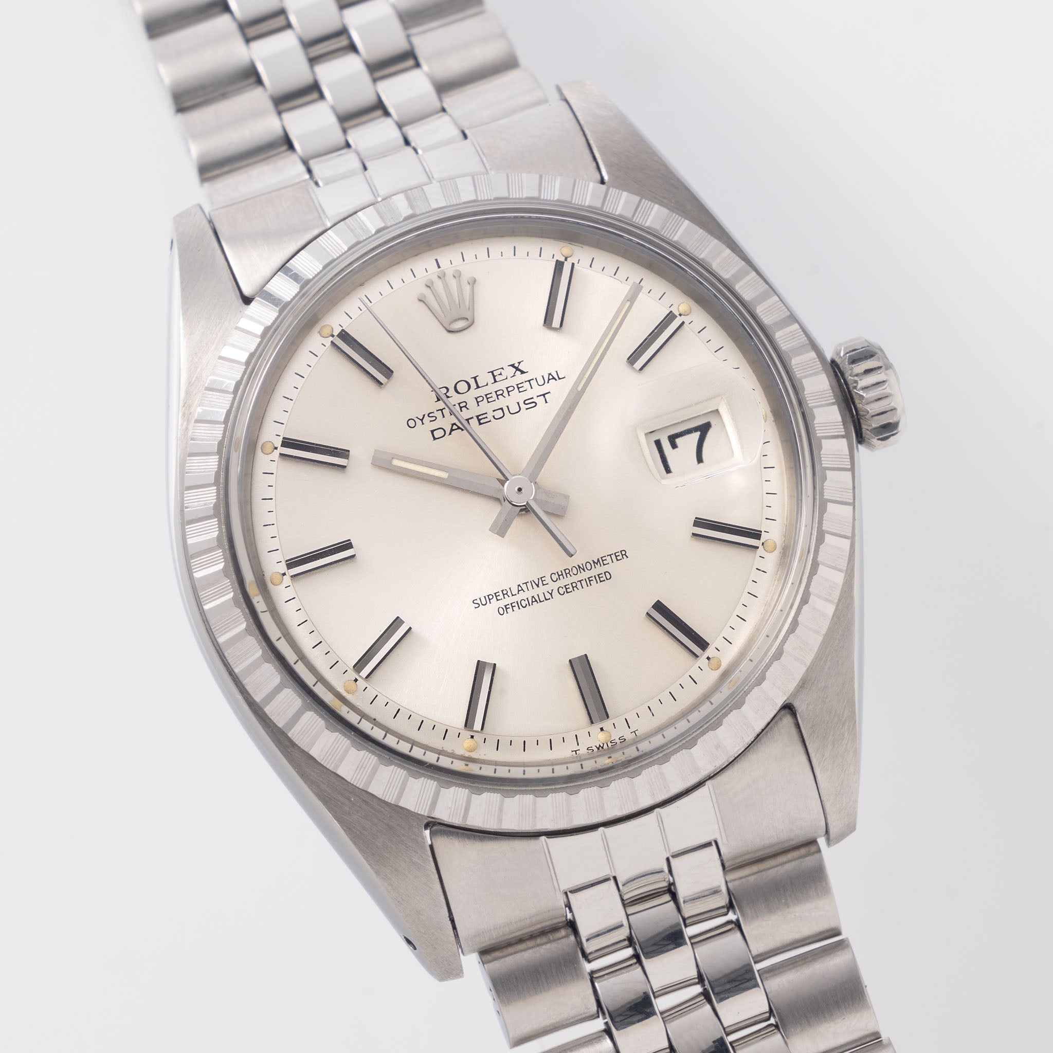 Rolex Datejust Silver Soleil Dial Ref 1603