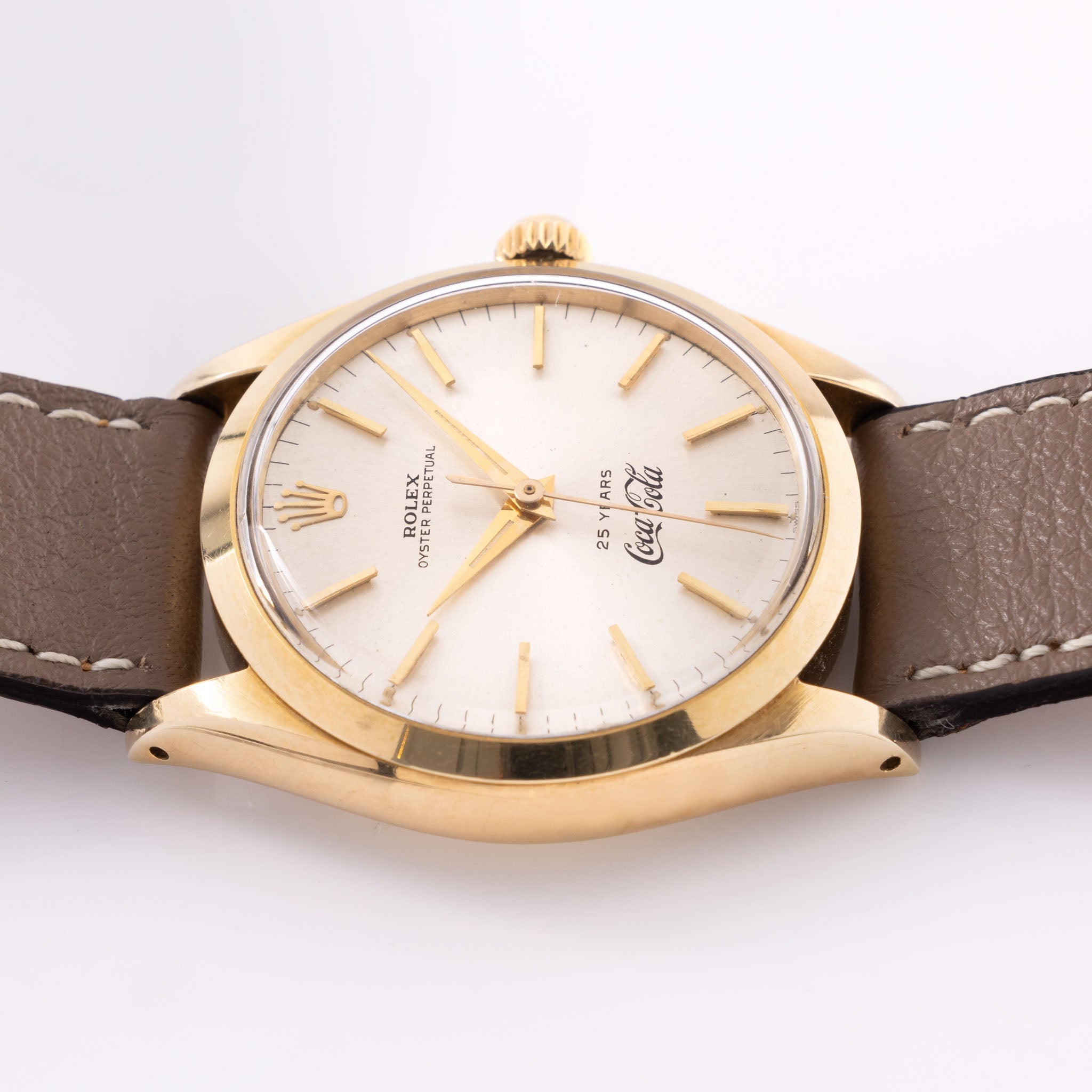 Rolex Oyster Perpetual Ref. 1002 ‘Coca Cola 25 Years’ Dial in 14K Yellow Gold