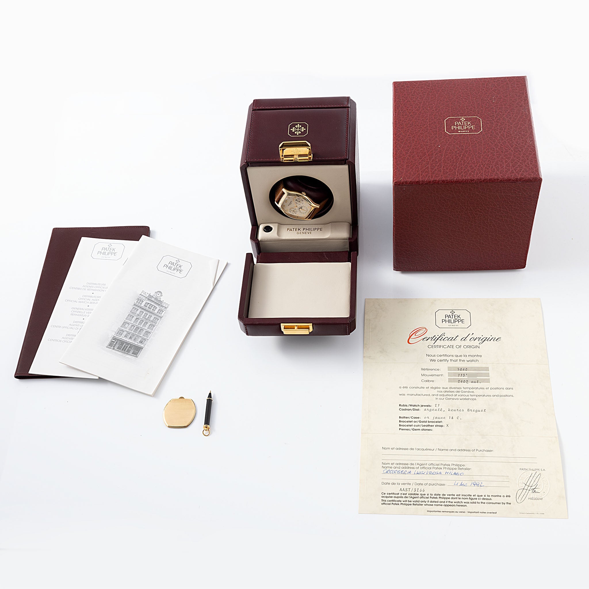 Patek Philippe Perpetual Calendar Ref. 5040J Full Set including Watch Winder Box