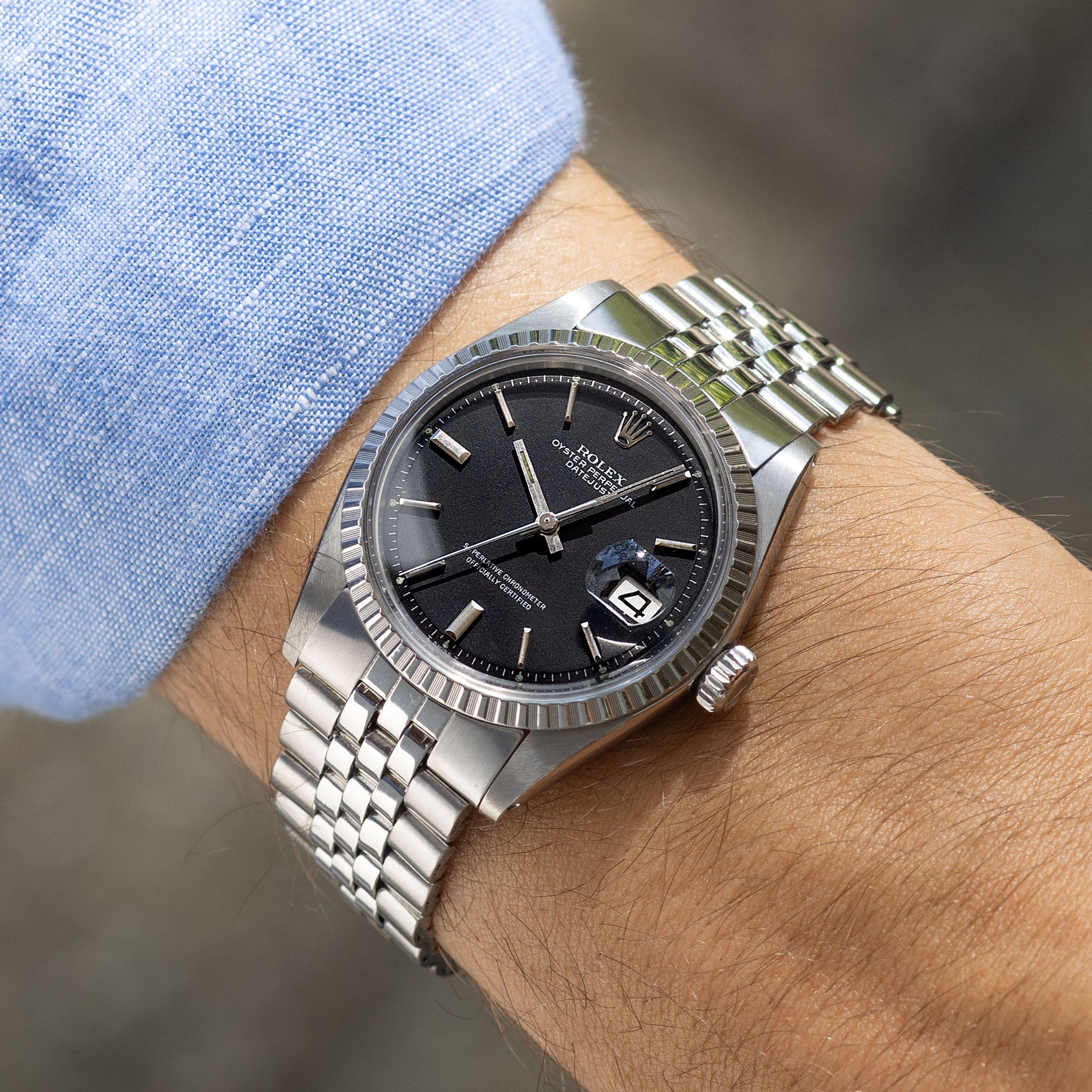 Rolex Datejust Matte Black Dial Ref. 1603