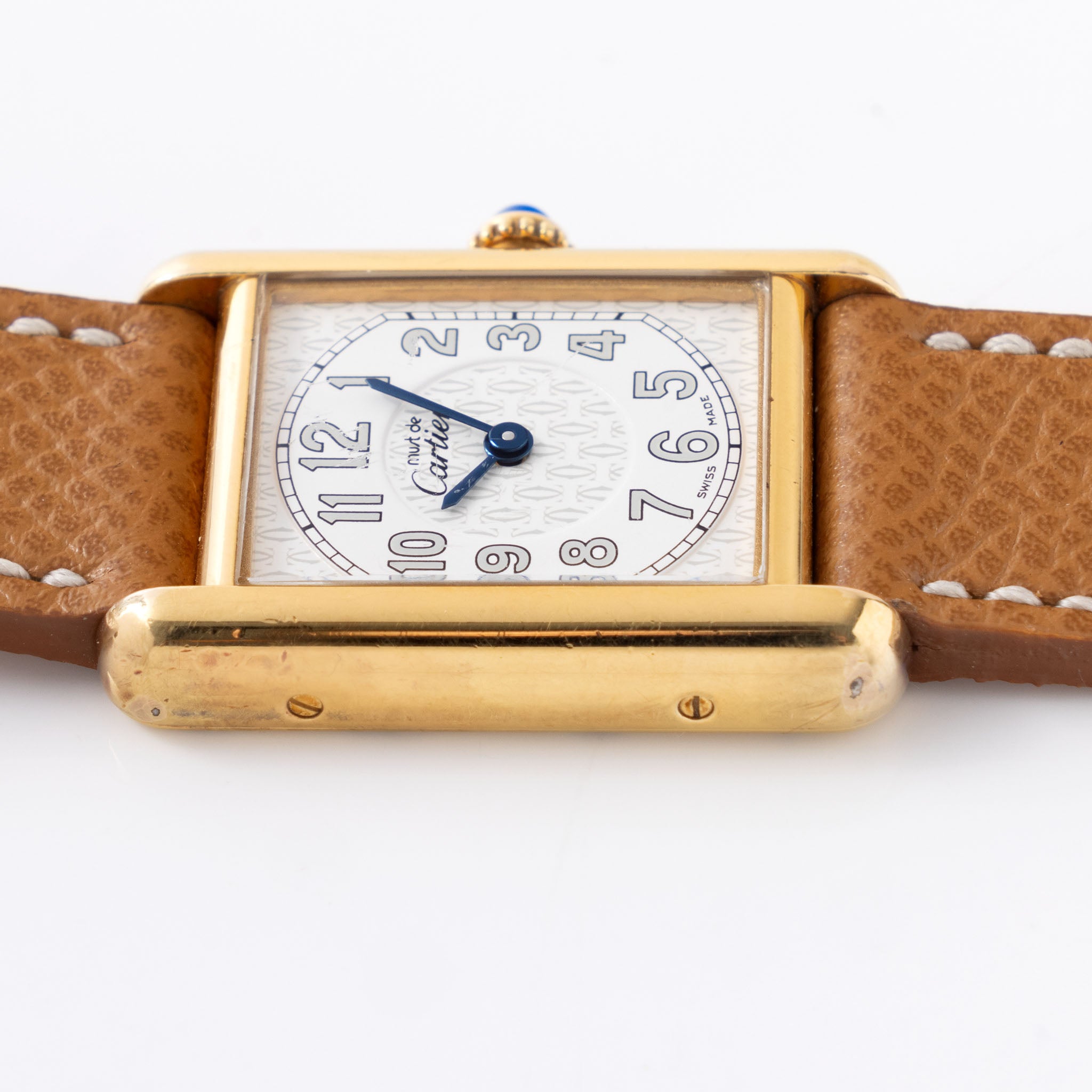 Cartier Tank must de Cartier white Arabic dial ref 2415