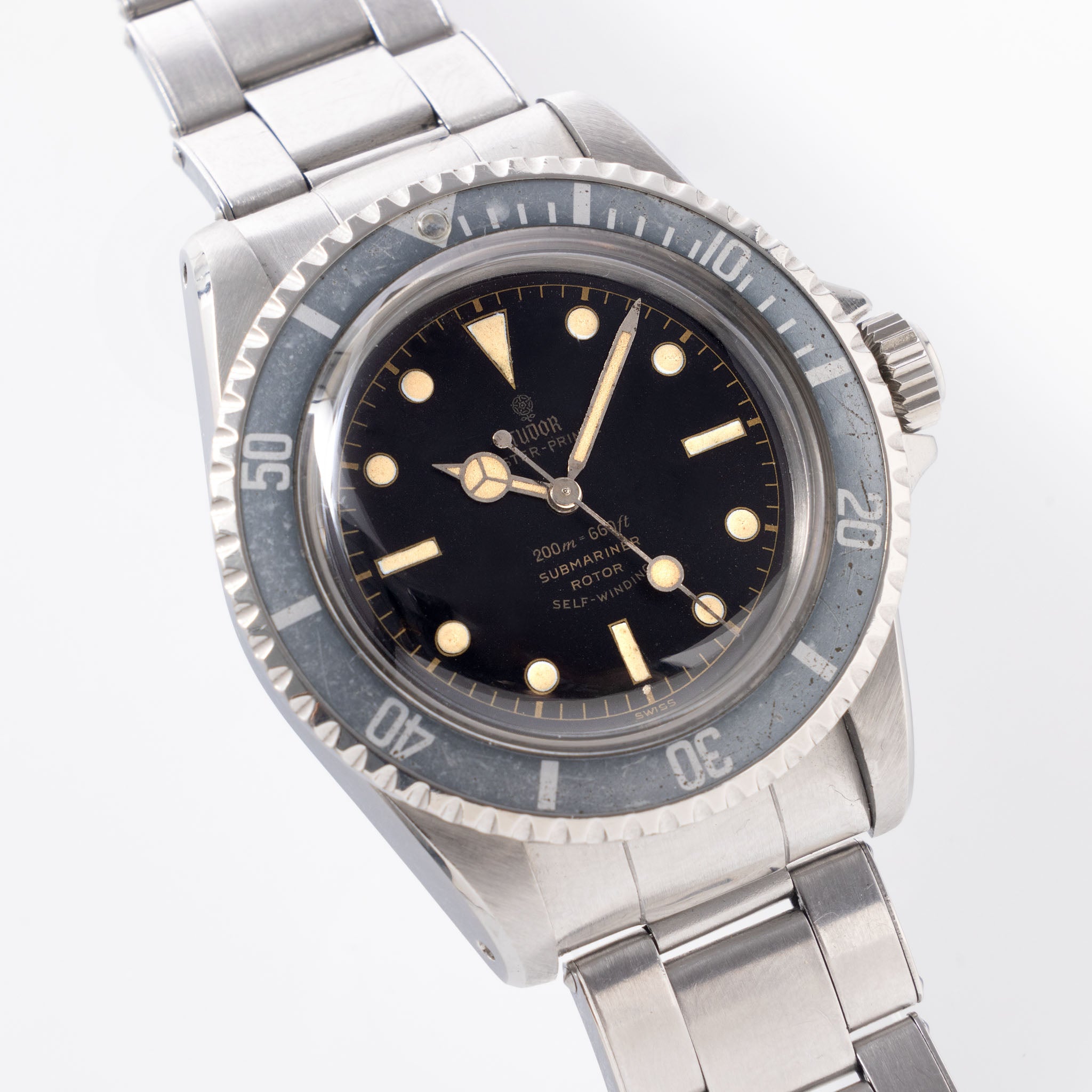 Tudor Submariner Lollipop Hand Chapter ring "exclamation point" dial Ref 7928