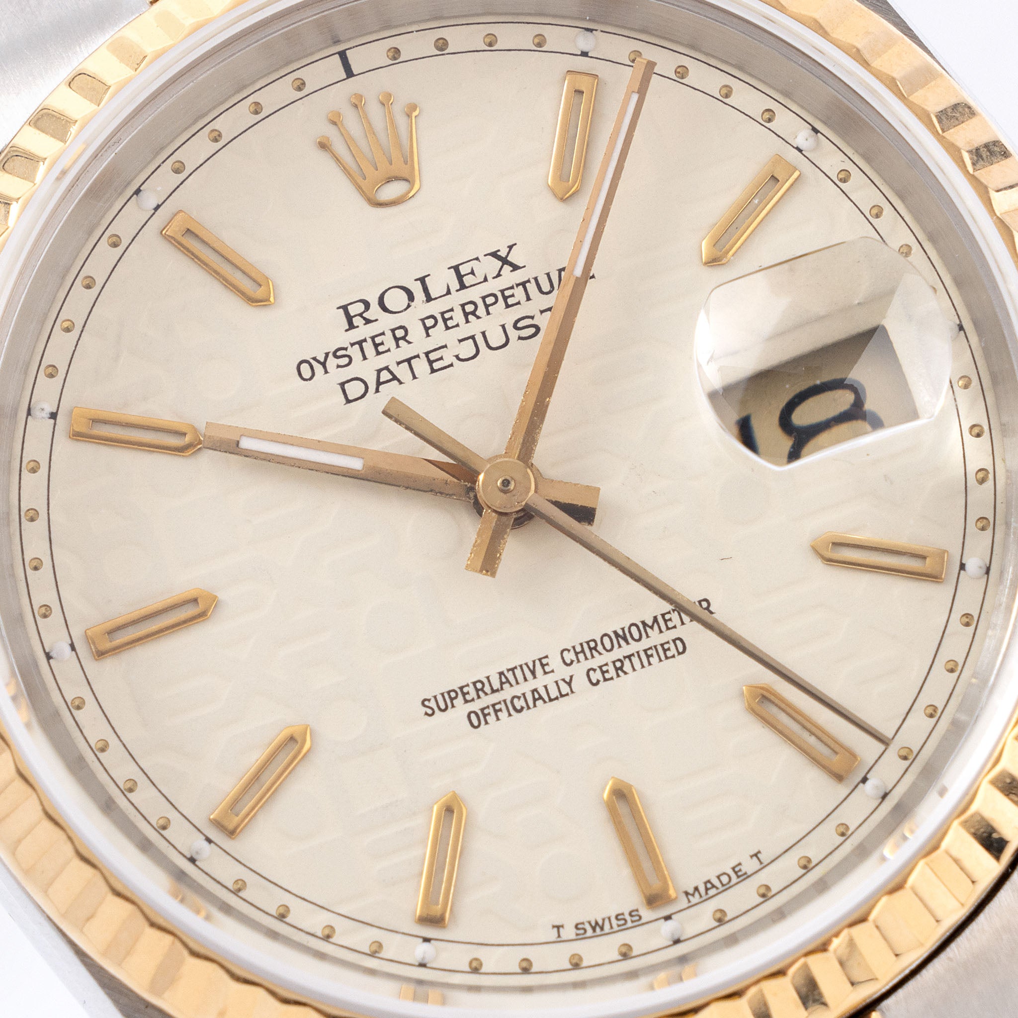 Rolex Datejust Steel and Gold Cream Computer Dial Ref. 16233