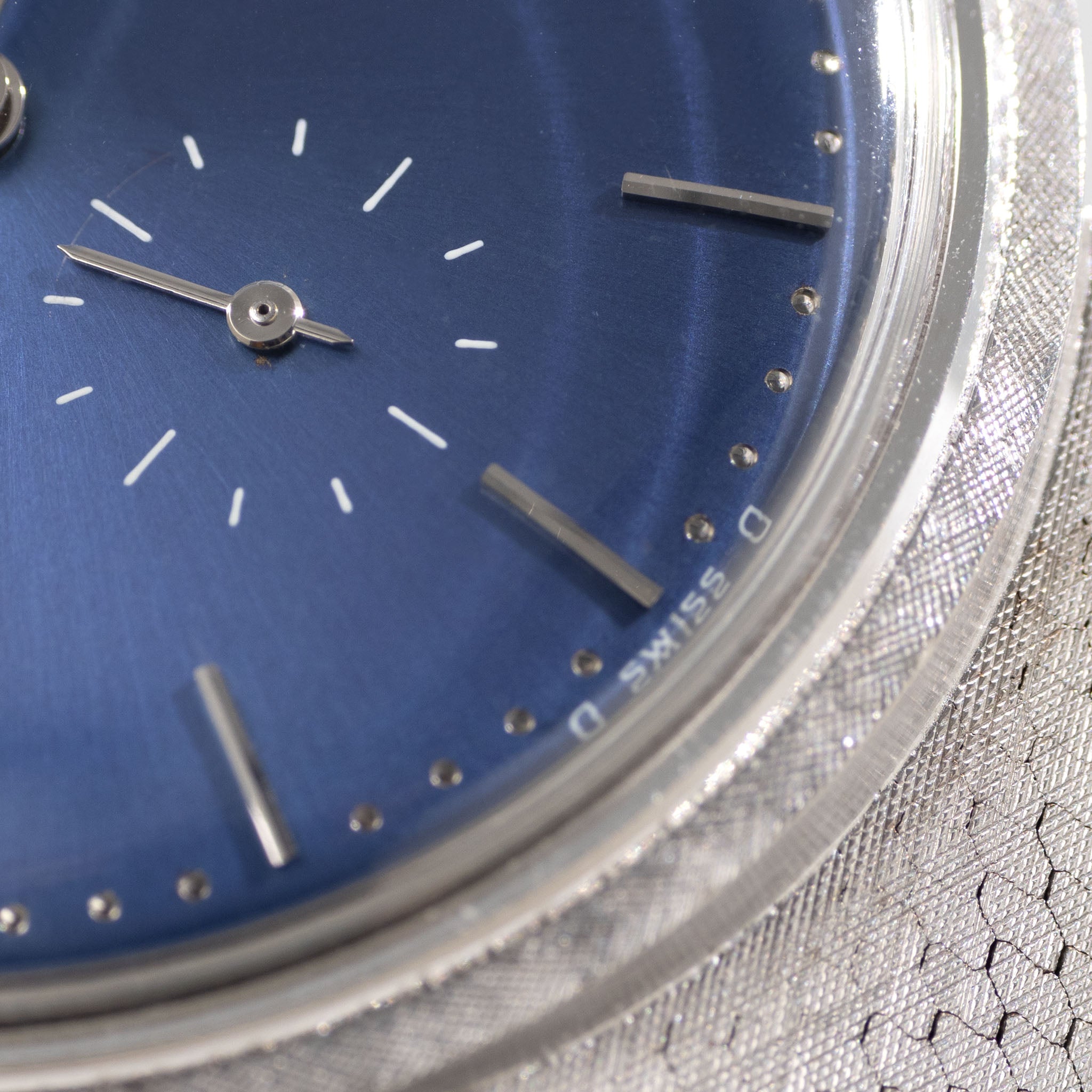 Patek Philippe Calatrava Blue Dial in 18k White Gold with Original Guarantee Paper Ref. 3445/6