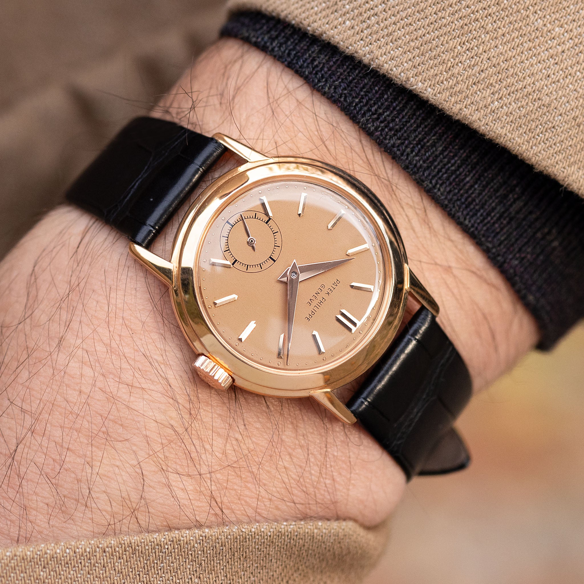 Patek Philippe Calatrava in 18k Rose Gold Ref. 2455R Salmon Dial and Patek Service