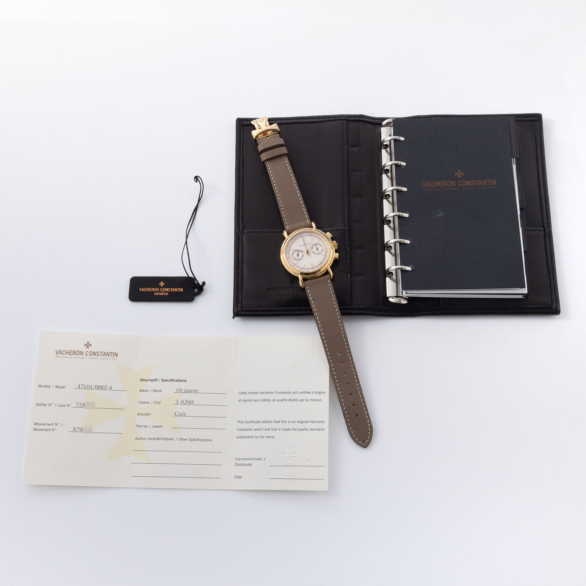 Vacheron Constantin Les Historiques Chronograph Ref. 47101/000J-4 with Original Papers