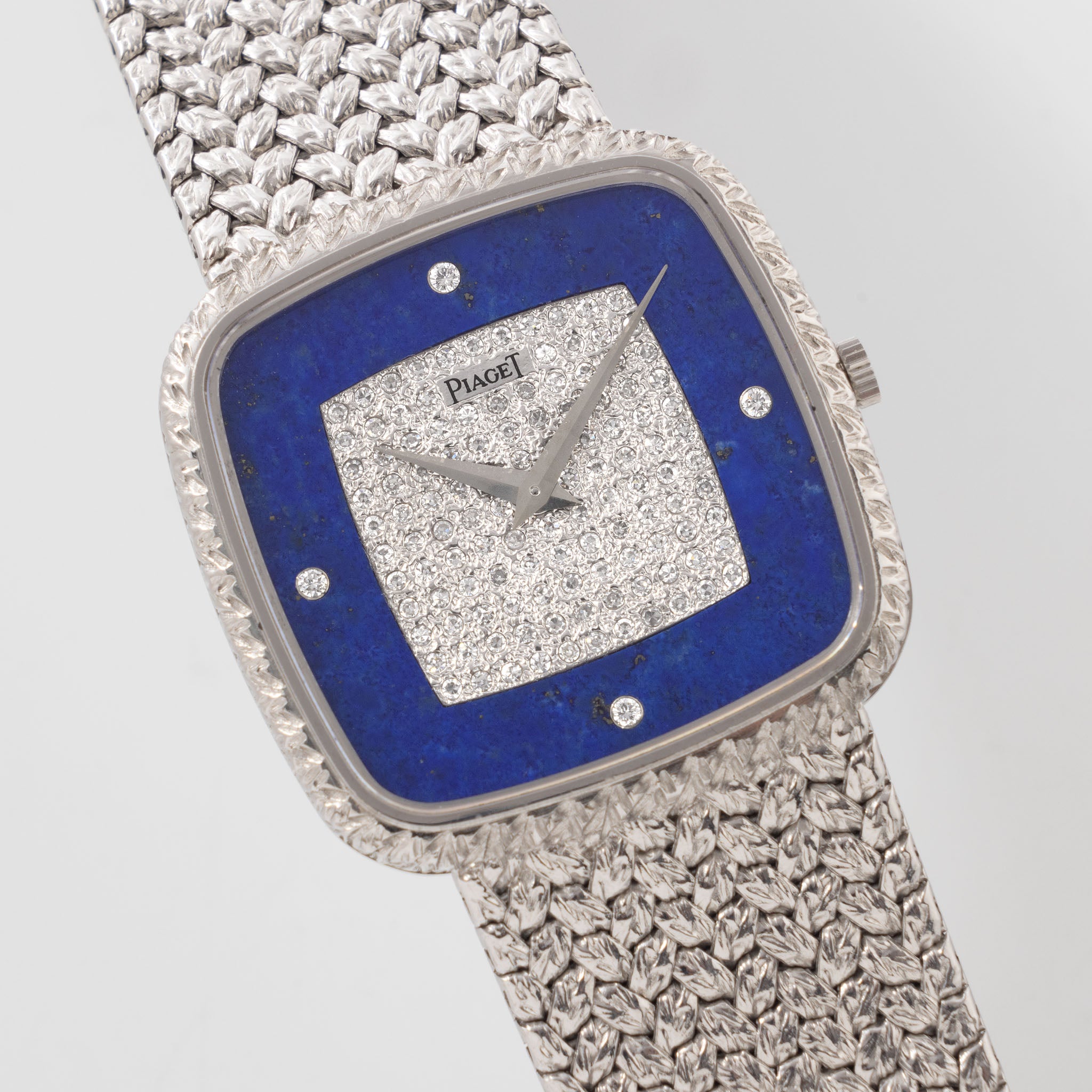 Piaget Tradition in 18K White Gold "Lapis Lazuli Pavé" Dial Ref. 9771 D2