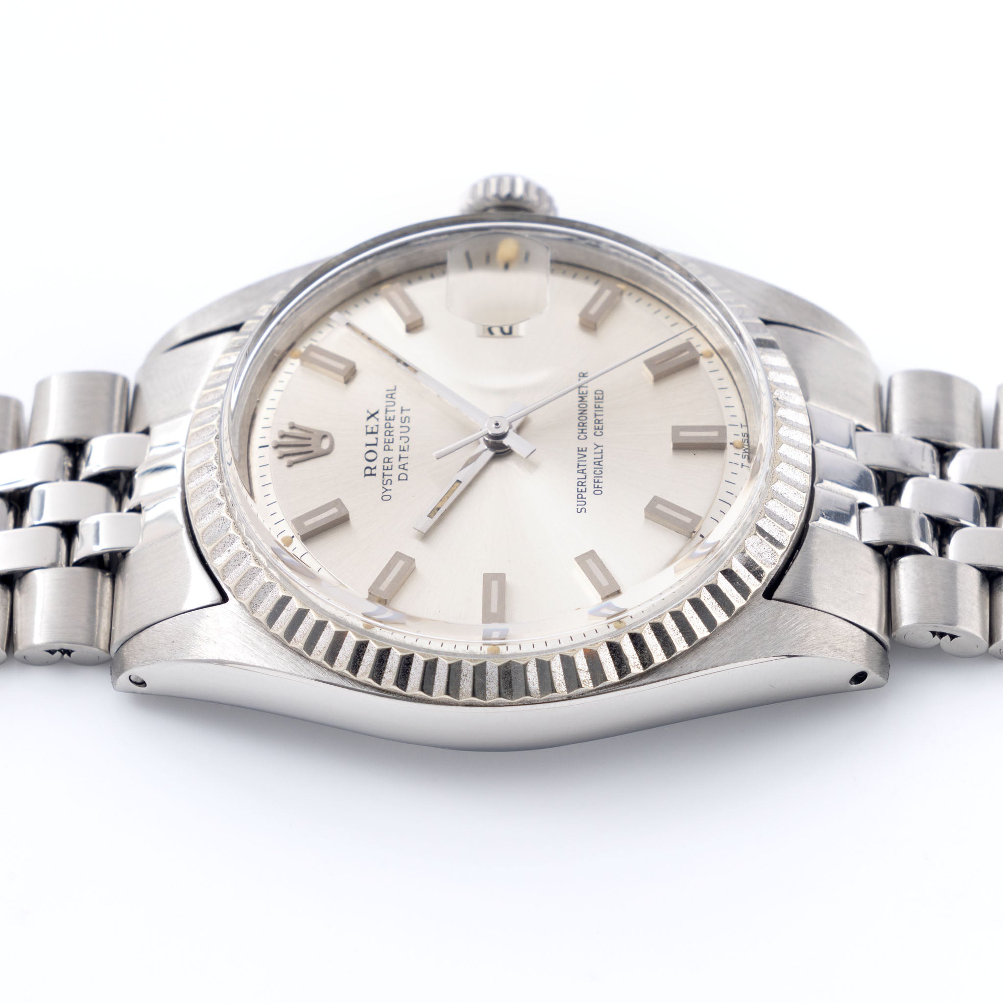 Rolex Datejust Silver "Singer " dial ref 1601