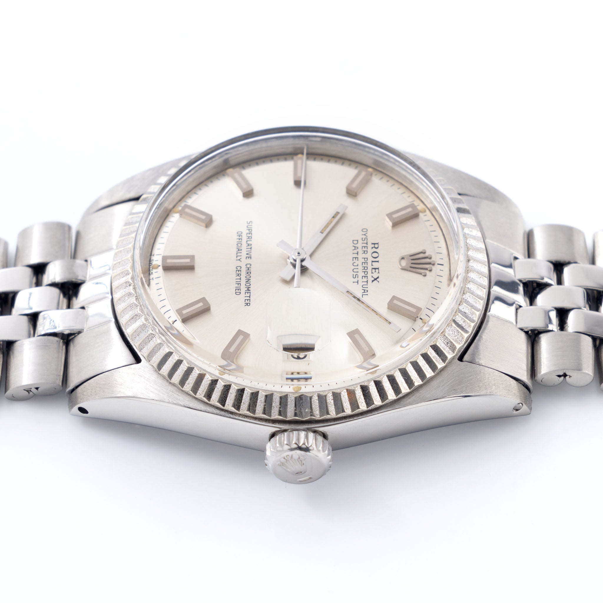 Rolex Datejust Silver "Singer " dial ref 1601