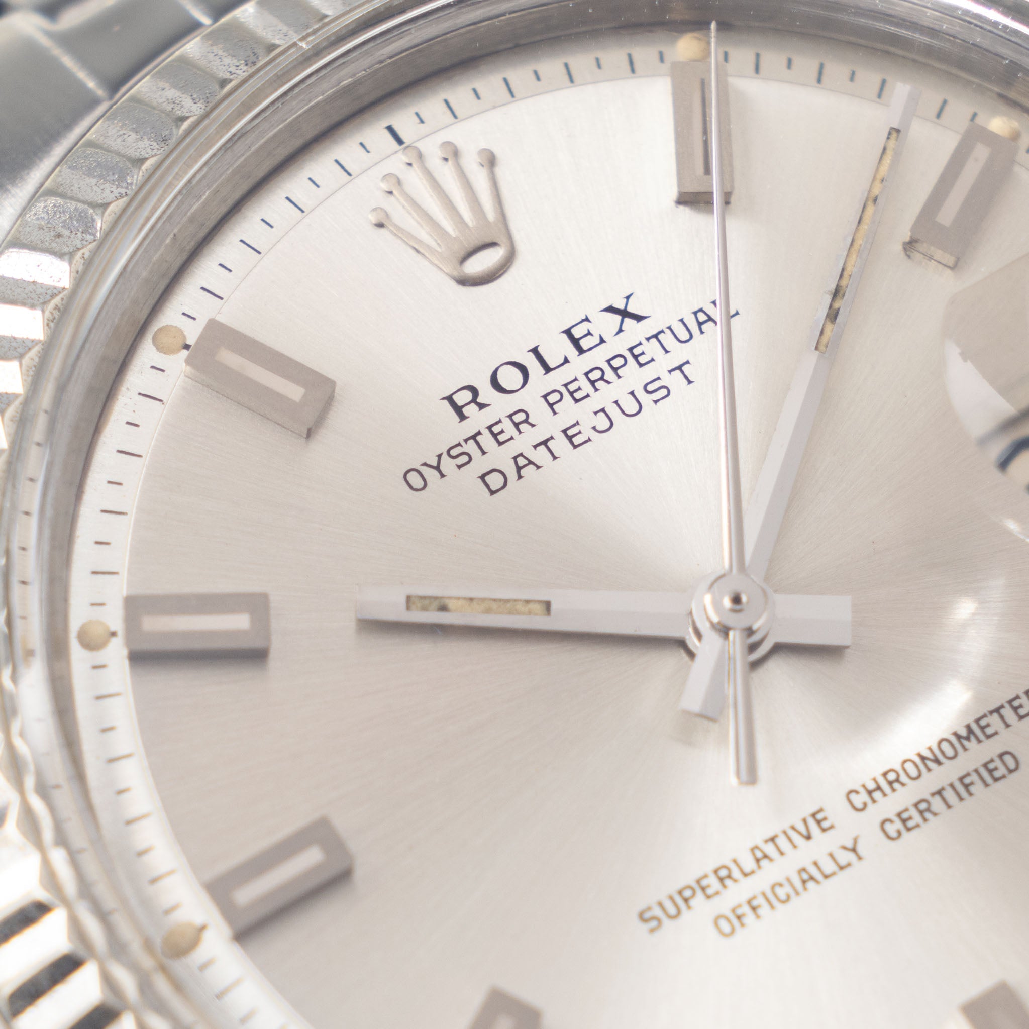 Rolex Datejust Silver "Singer " dial ref 1601