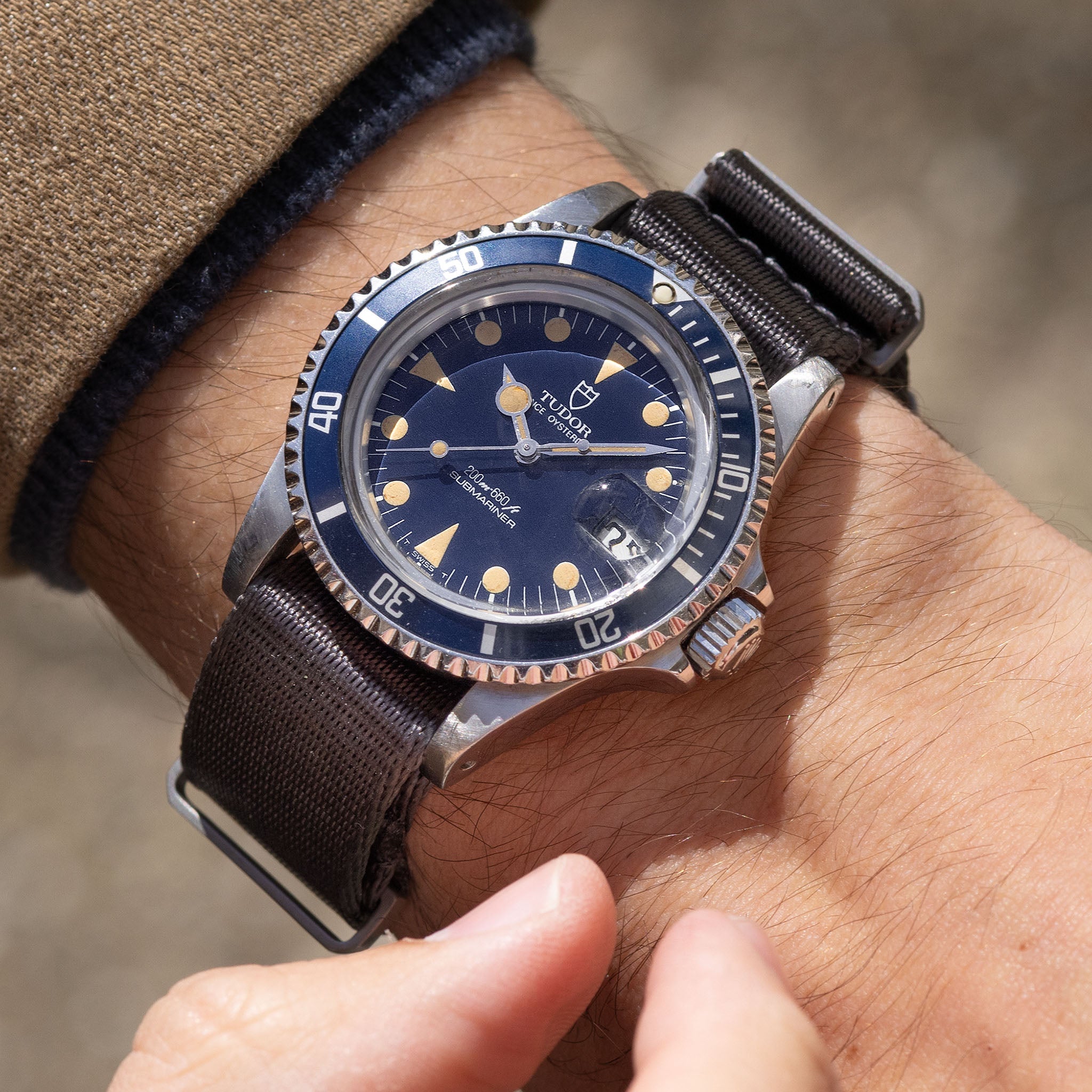 Tudor Submariner Date Blue Dial "Lollipop" Ref. 76100