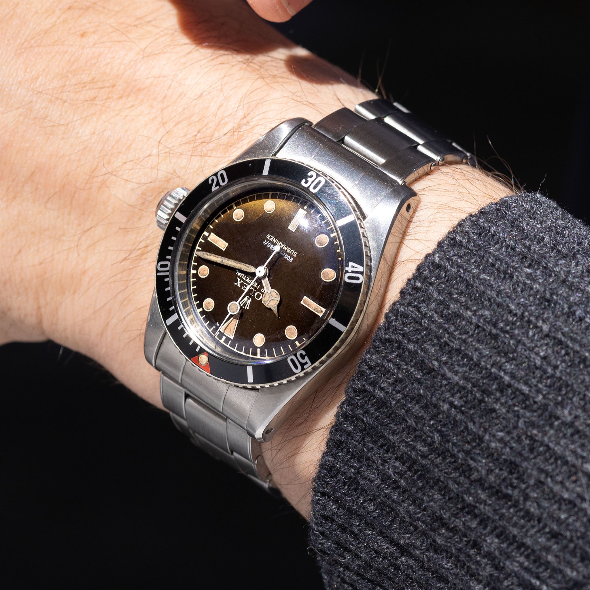 Rolex Submariner 6538 “Big crown” Tropical 2 liner dial
