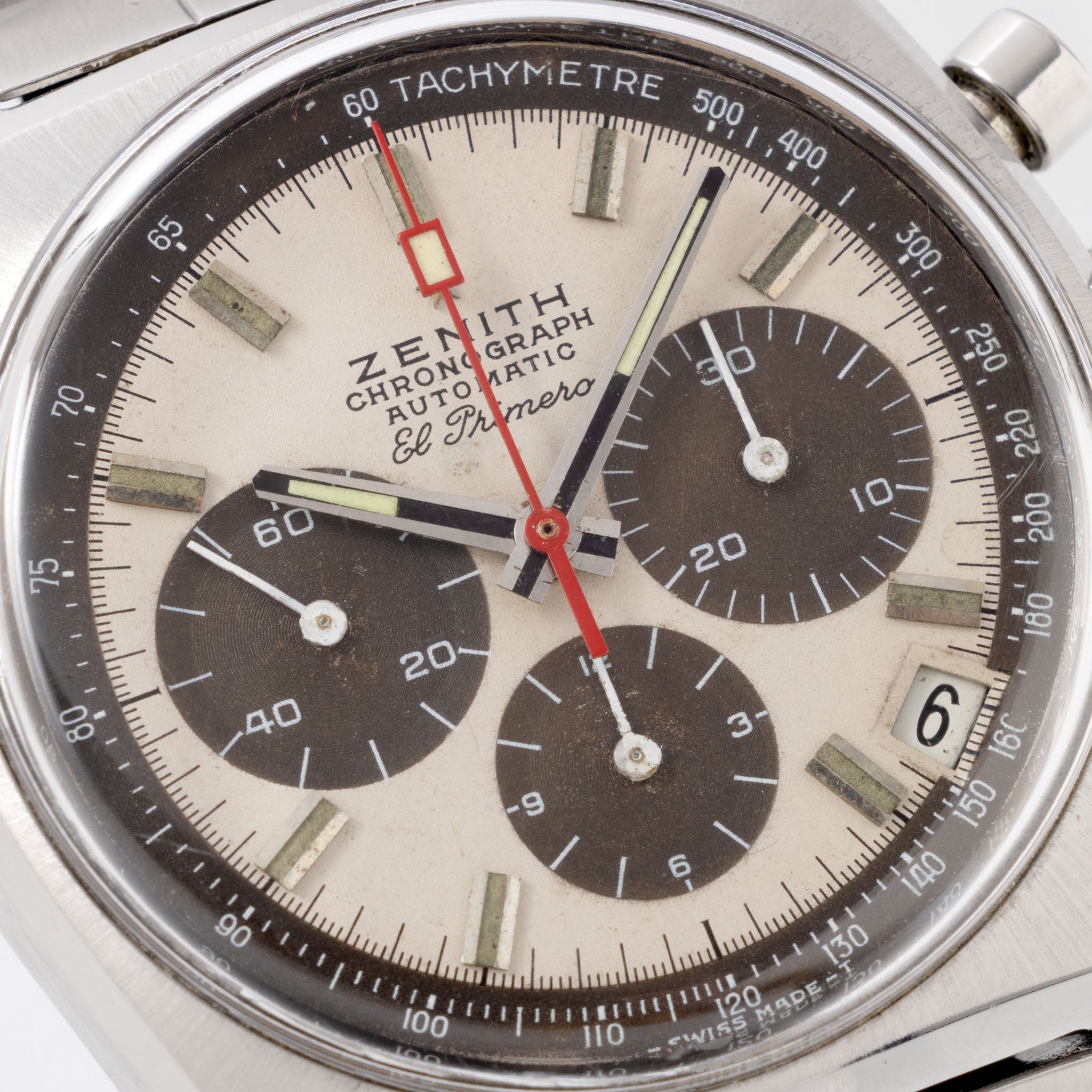 Zenith El primero A384 “Panda Tropical Dial" with Gay Frères Ladder Bracelet