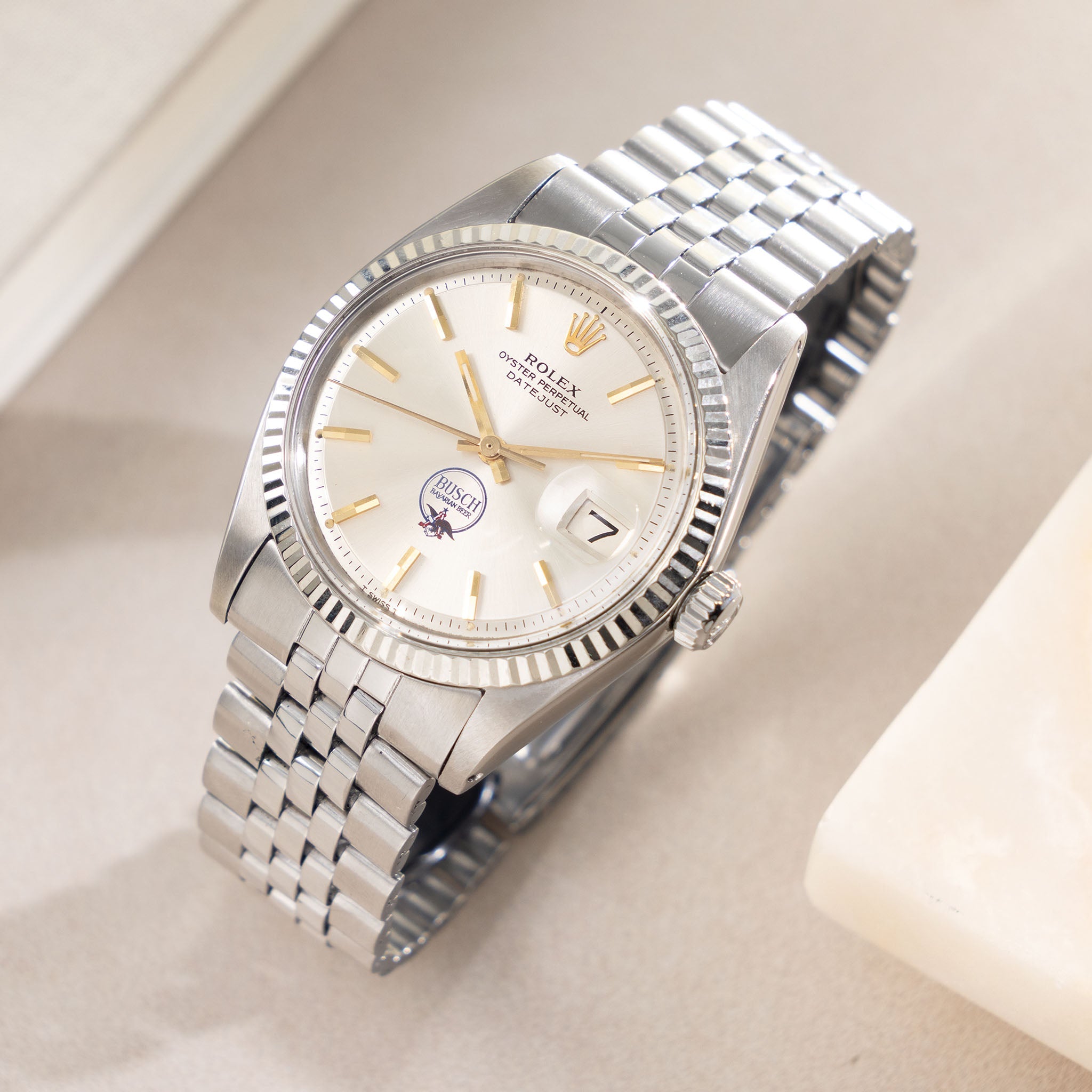 Rolex Datejust 1601 Busch Bavarian Beer Logo Dial