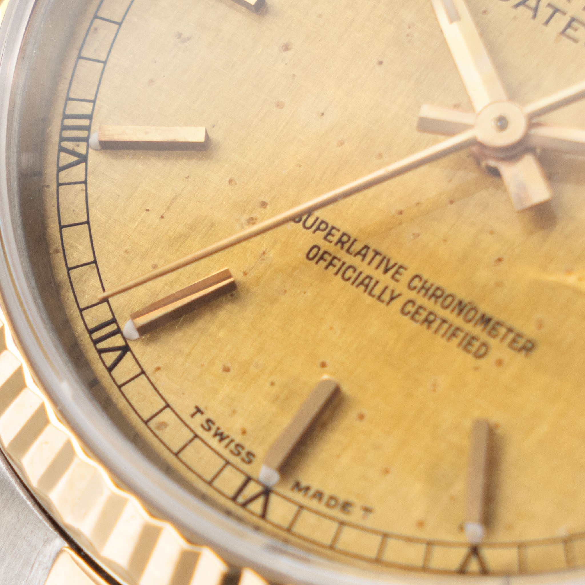 Rolex Datejust Champagne Linen Dial Steel and Gold Ref. 16233