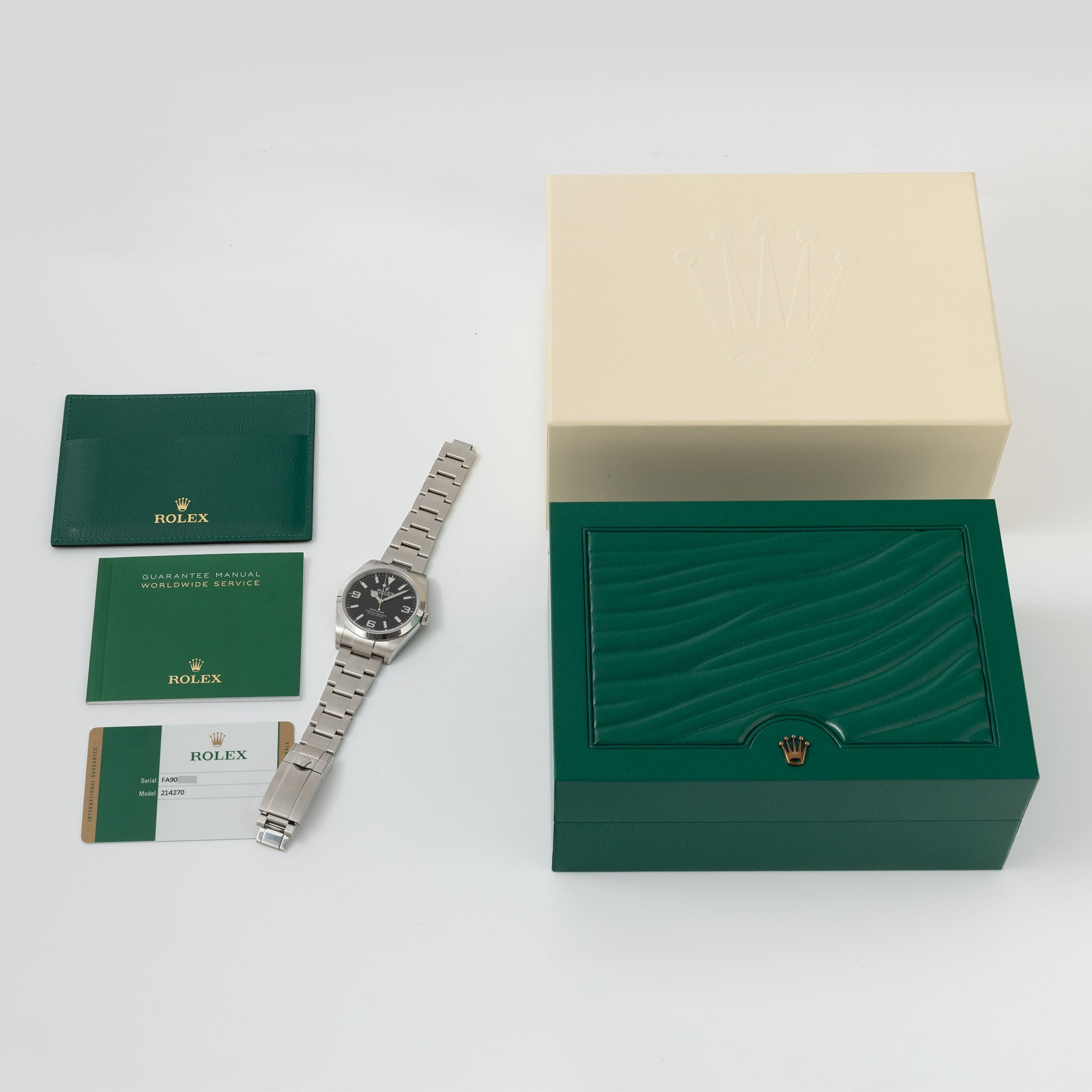 Rolex Explorer Box and Paper Set Ref. 214270 MK2