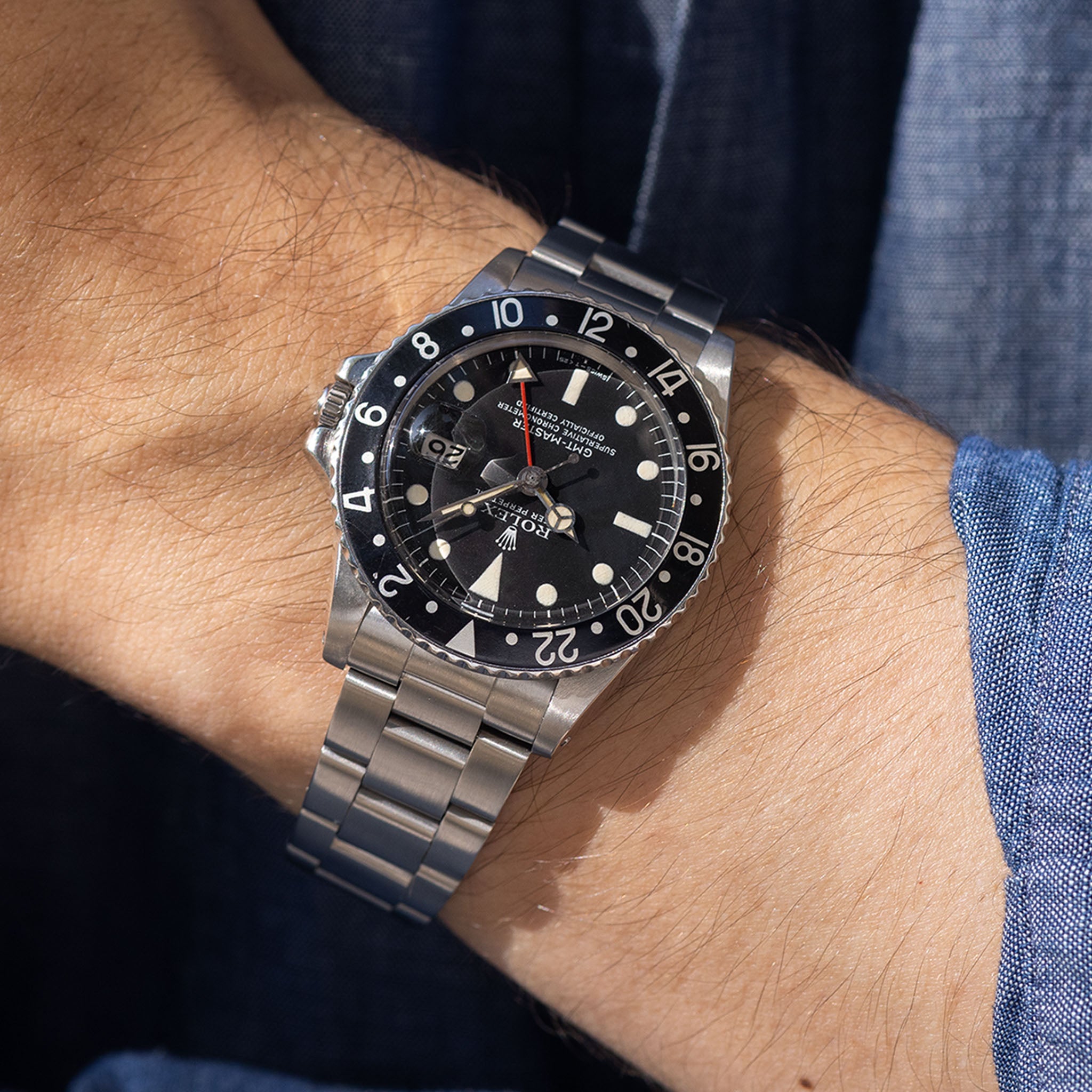Rolex GMT-Master 1675 Mk4 Dial “Vanilla Patina” with 2 Bezel Inserts