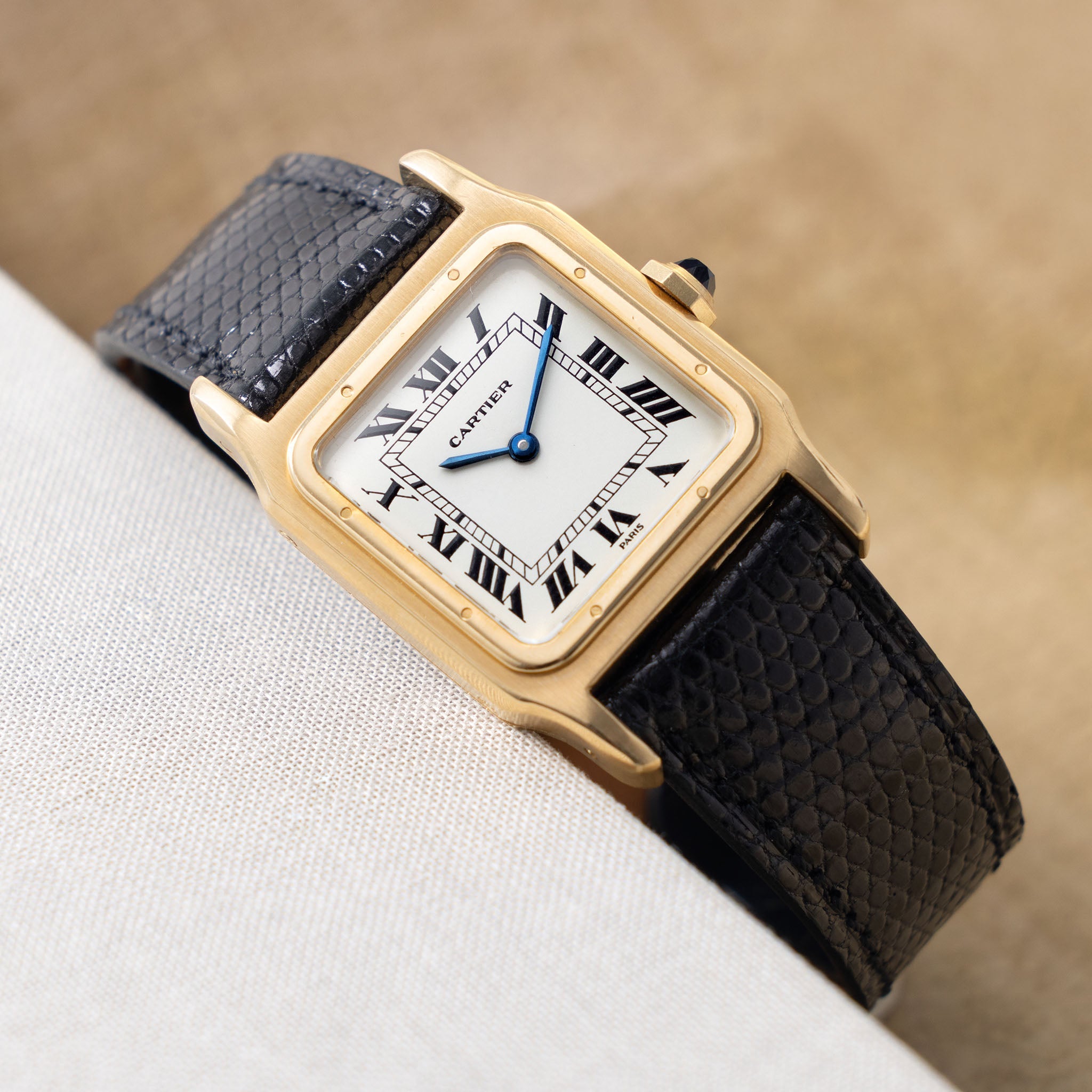 Cartier Santos Dumont Paris Dial in 18k yellow gold ref 78097