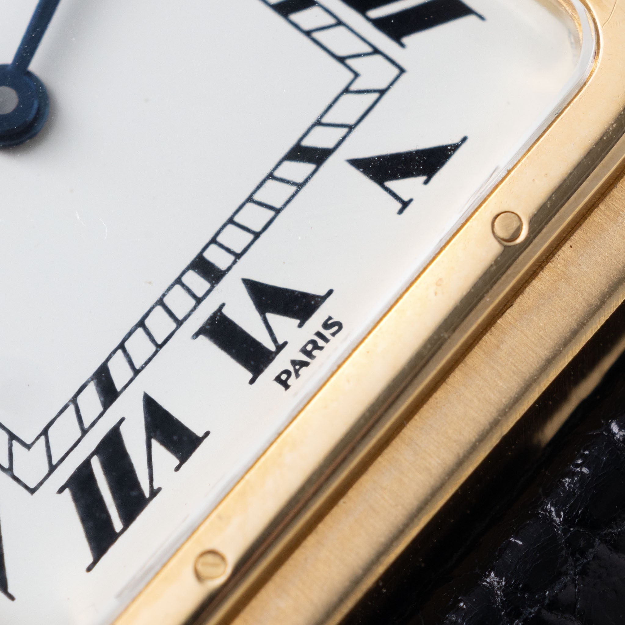 Cartier Santos Dumont Paris Dial in 18k yellow gold ref 78097