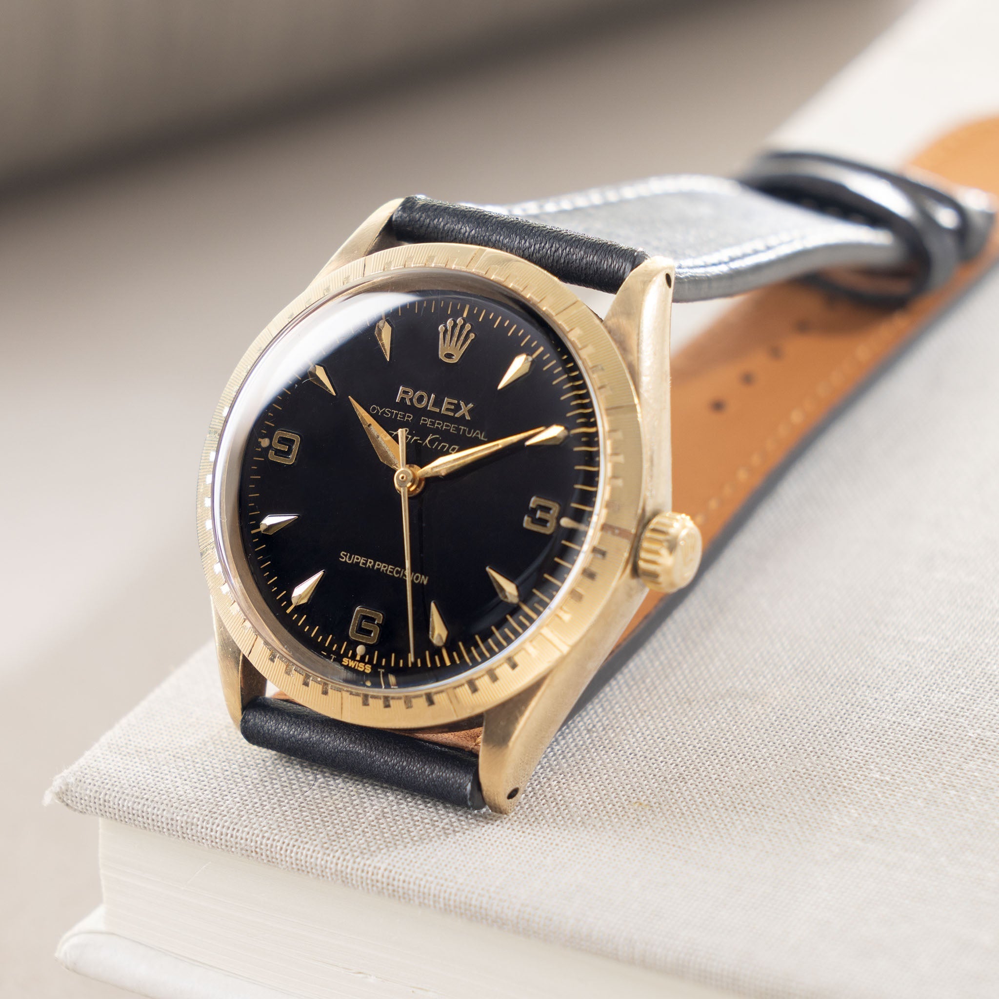 Rolex Oyster Perpetual Air-King Gilt dial in 9k yellow gold ref. 1002