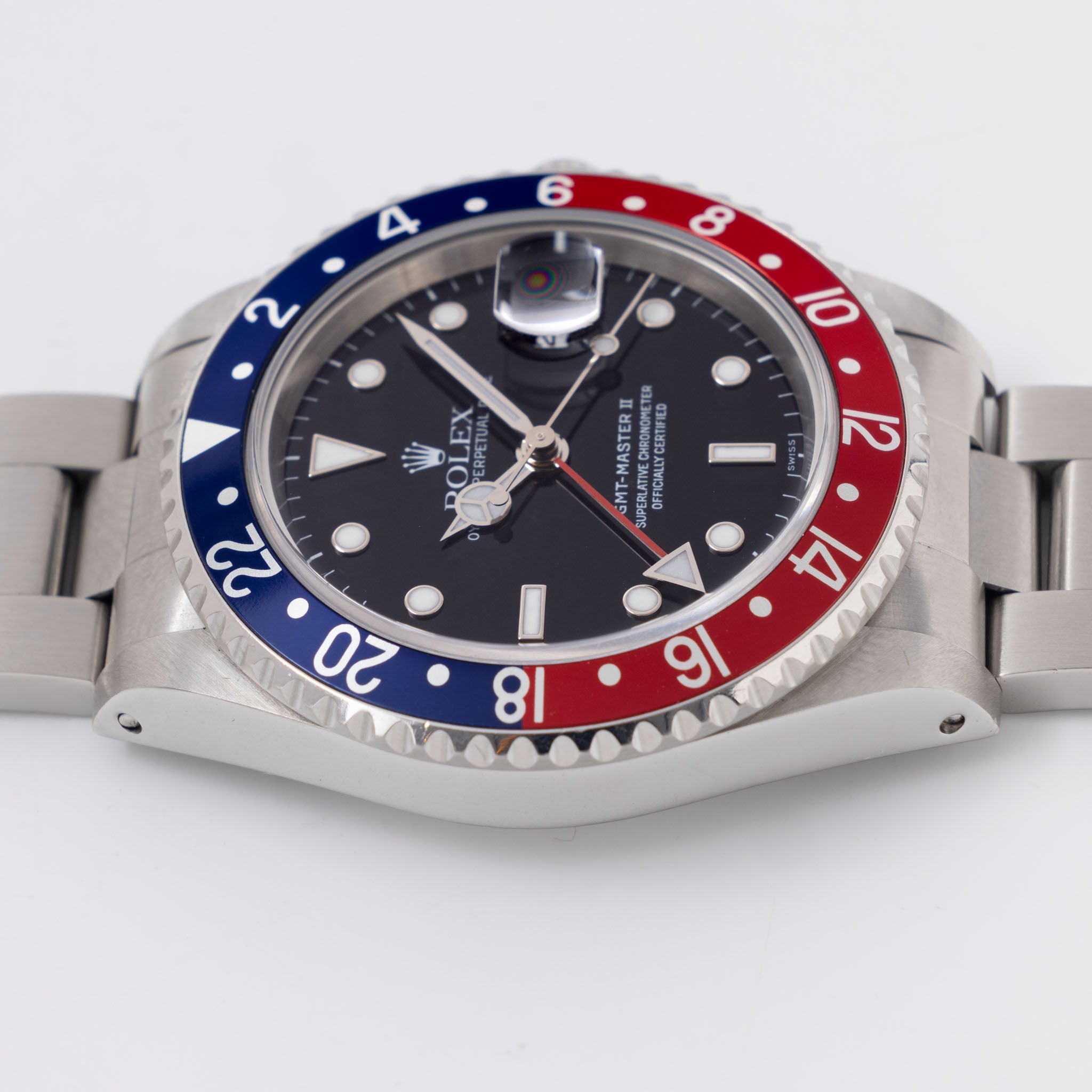 Rolex Gmt-Master II 16710 Swiss Only Dial Box and Paper set Pepsi Insert