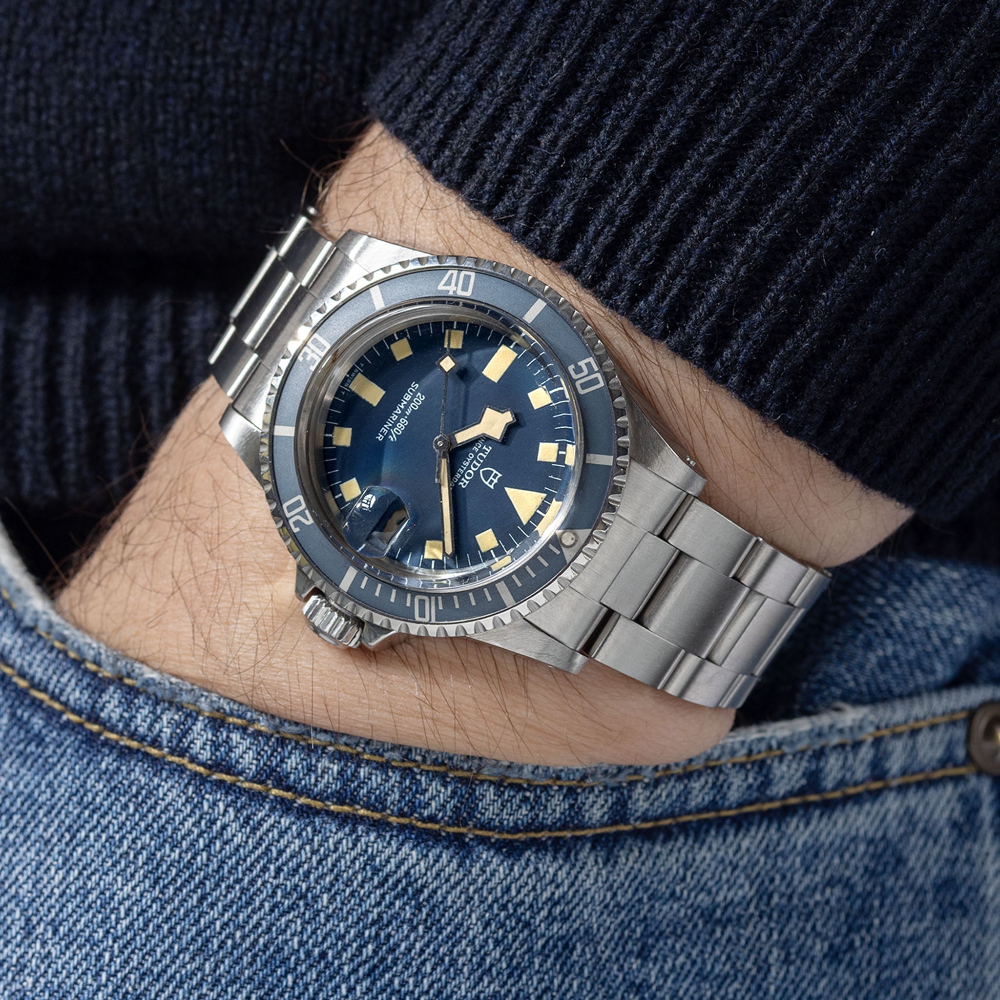 Tudor Submariner Blue Snowflake Dial ref. 9411/ 0 with Faded Inlay