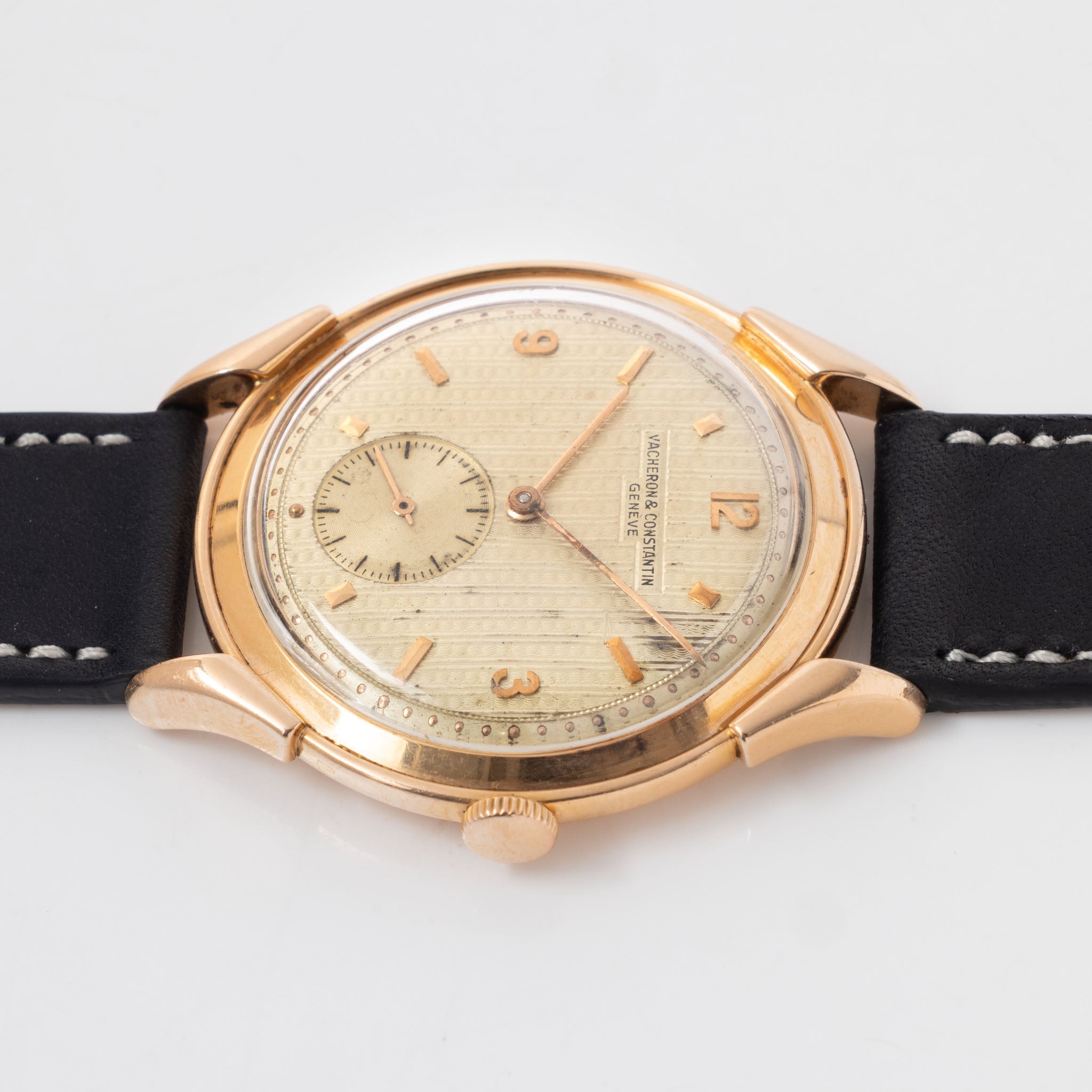 Vacheron Constantin 4537 18k Rose Gold Dress Watch ref 4537 Guilloché dial