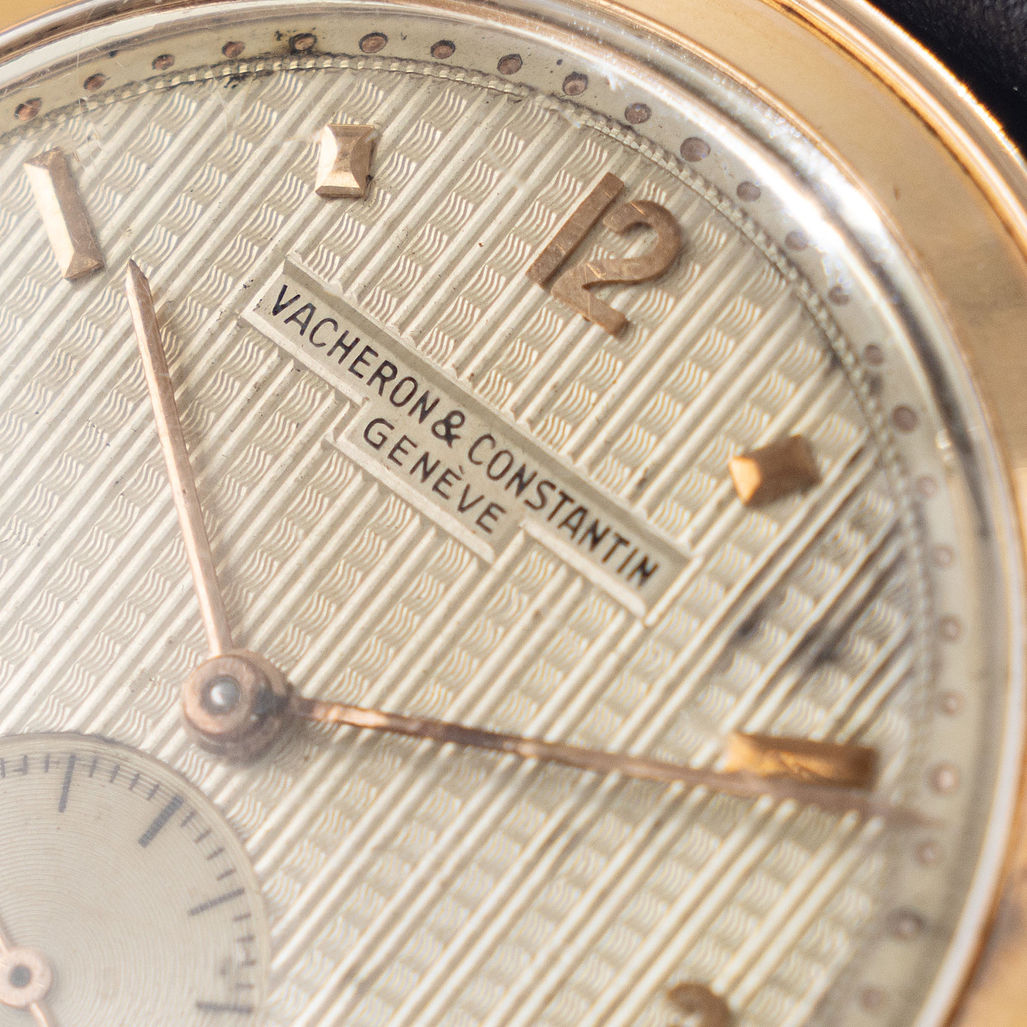 Vacheron Constantin 4537 18k Rose Gold Dress Watch ref 4537 Guilloché dial