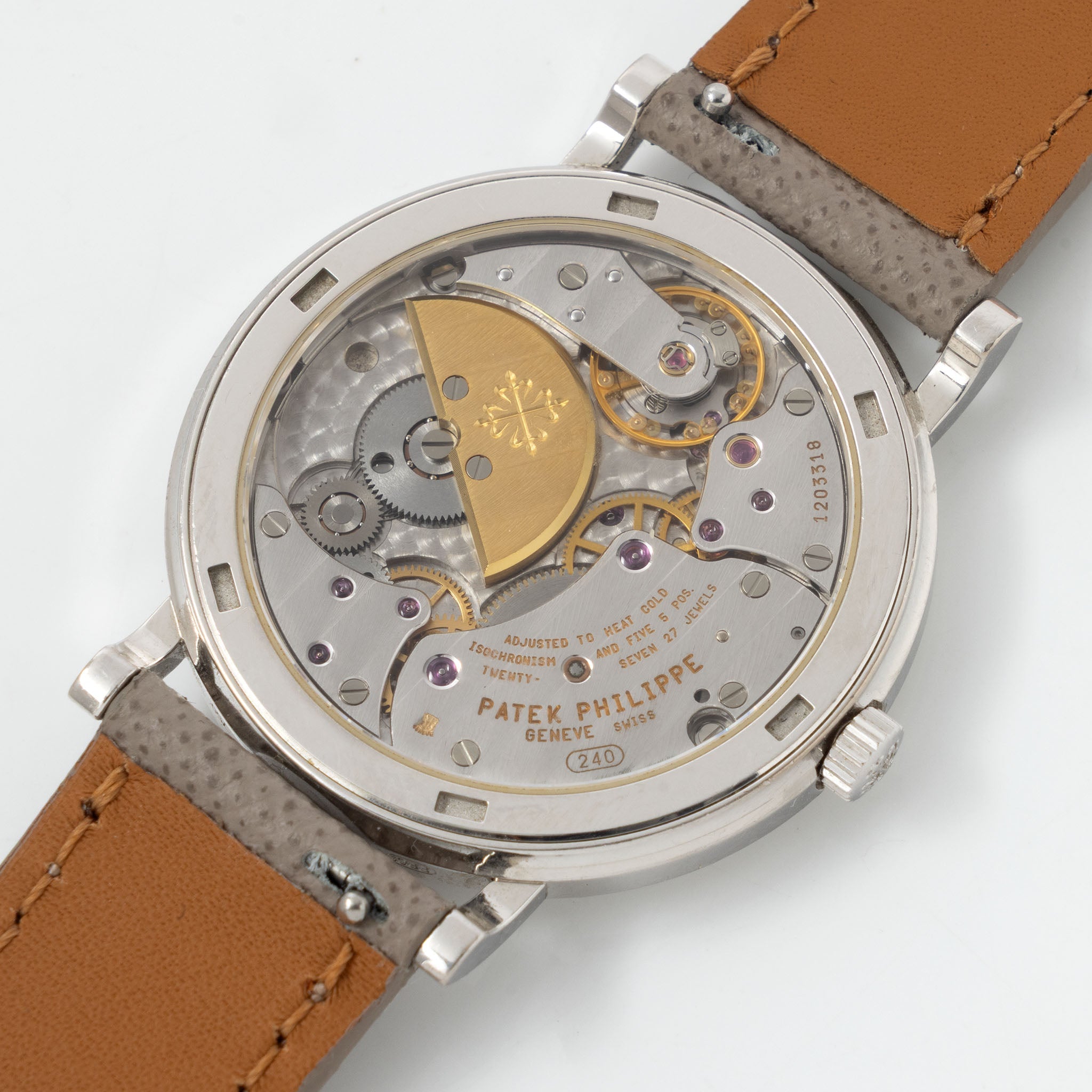 Patek Philippe Calatrava 18 k White gold Clous de Paris case ref 5120G