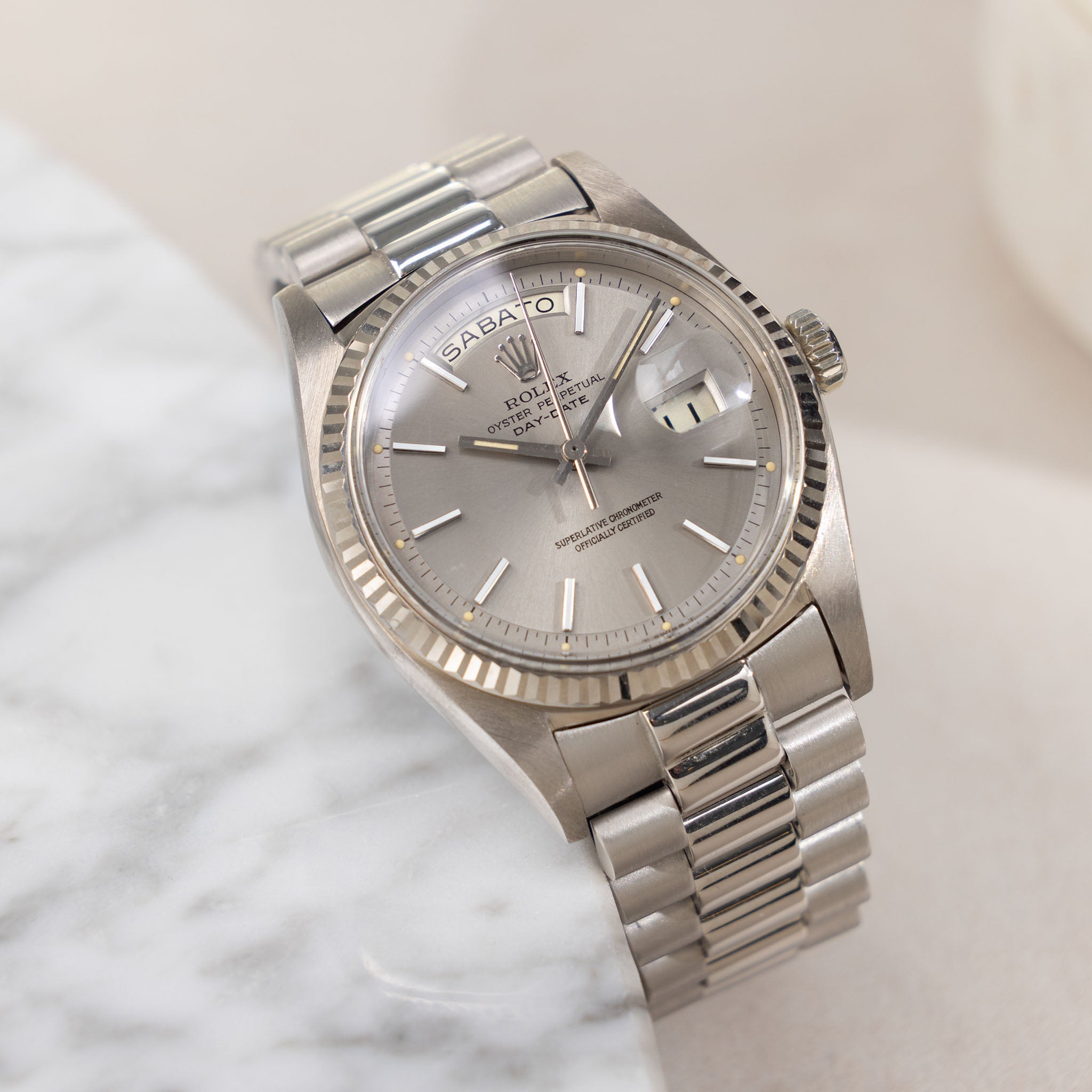 Rolex Day-Date 1803/9 Warm Grey Dial in 18k White Gold