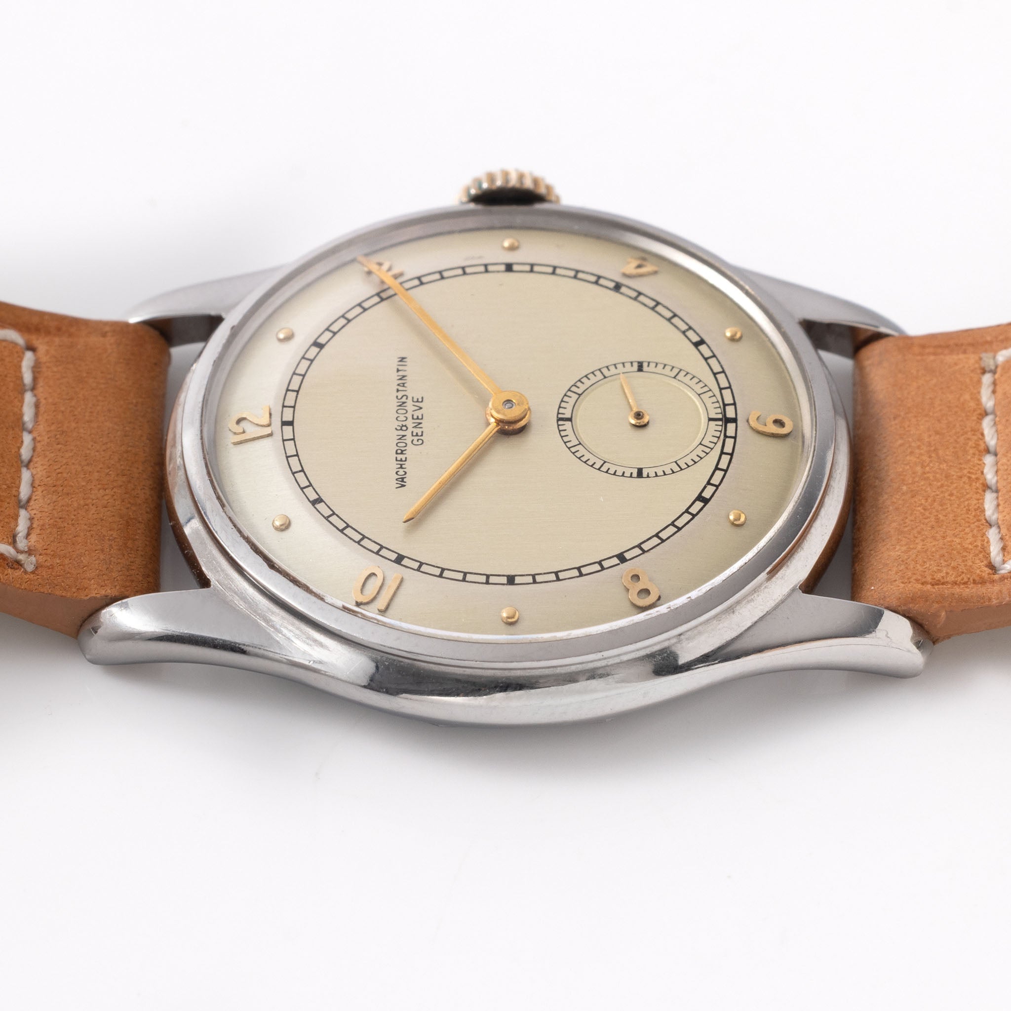 Vacheron Constantin Calatrava Style Dresswatch Two-Tone Dial in Screw Down Steel Case