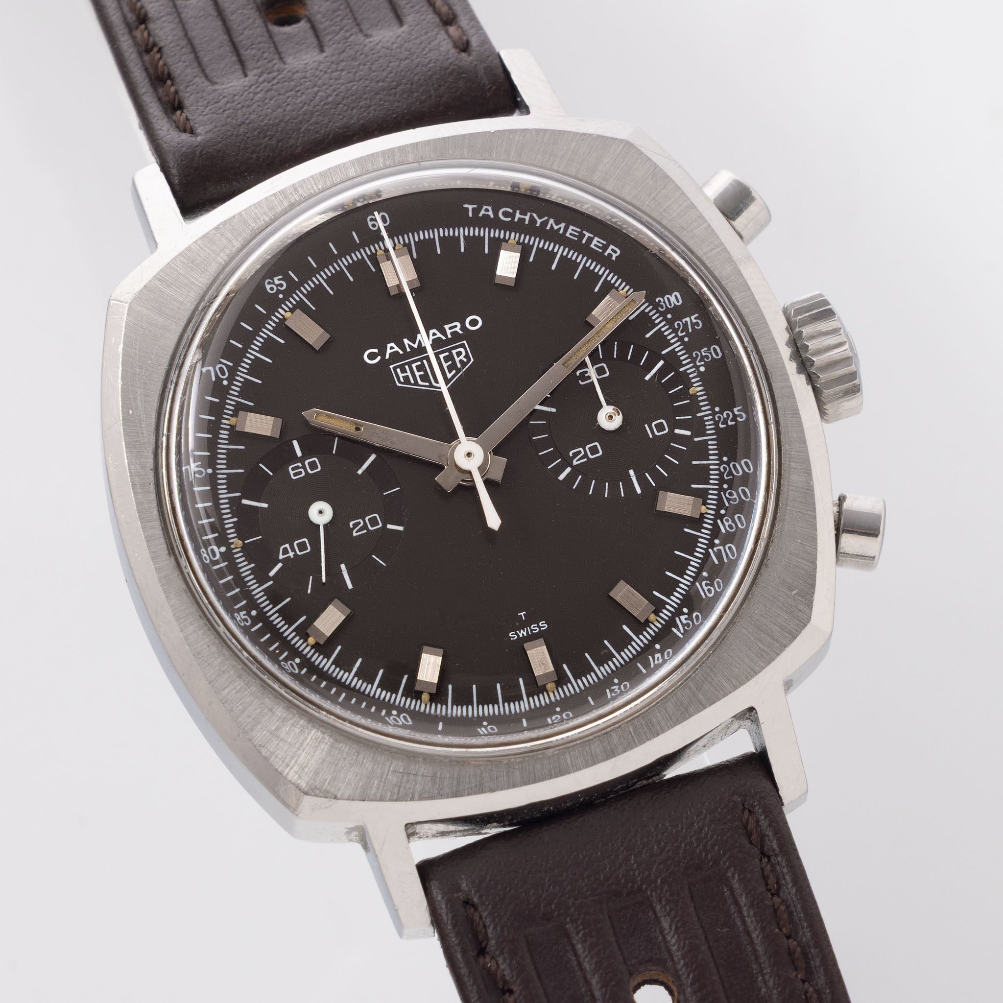 Heuer Camaro ref 7743 N Tachymeter Tropical Brown Dial