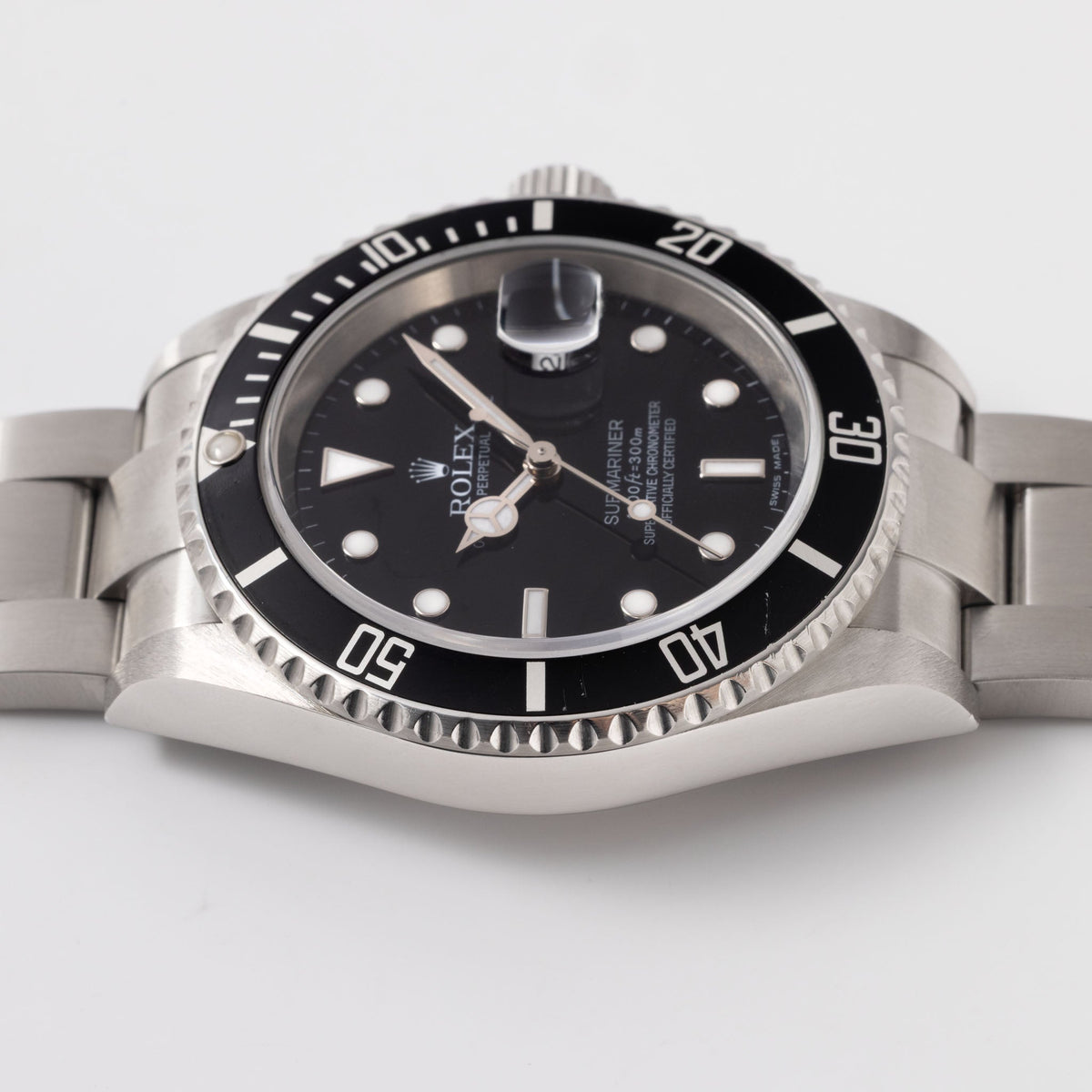 Rolex Submariner Date 16610 Swiss Made Dial No Lug-Holes Case