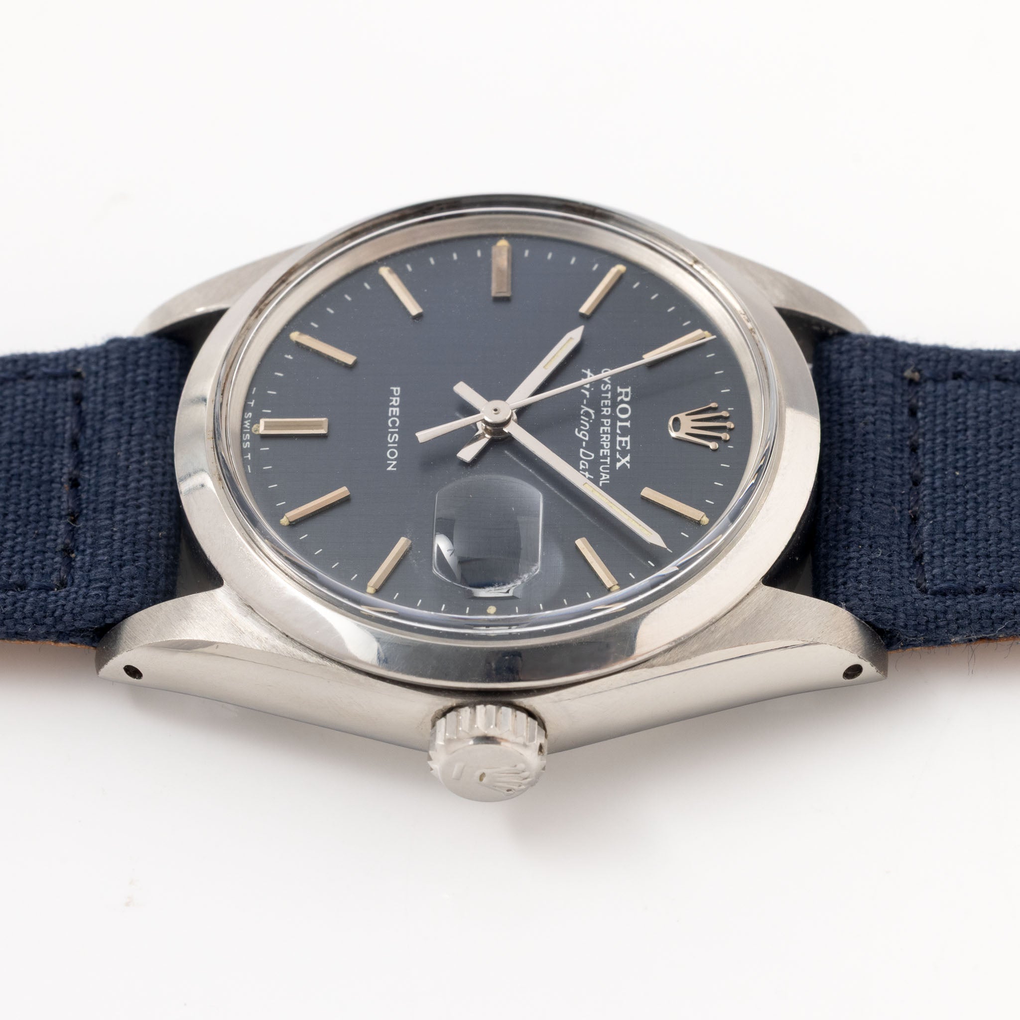 Rolex Air-King Date 5700 Blue Linen Dial