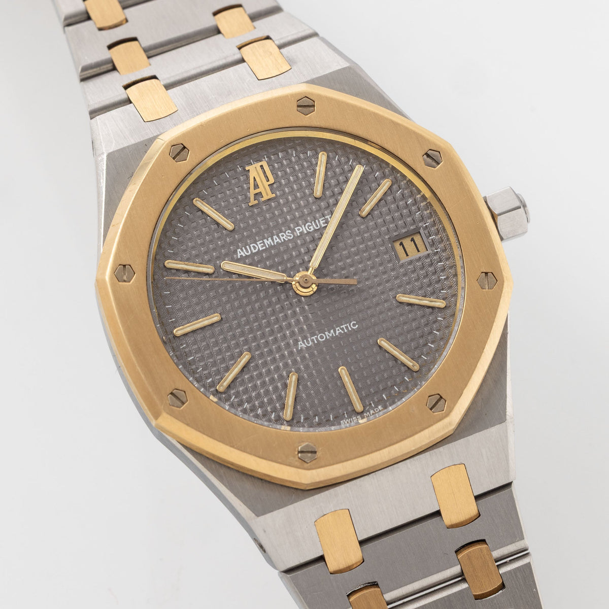 Audemars Piguet Royal Oak 14700SA Mini Jumbo Grey Dial in Steel and Yellow Gold
