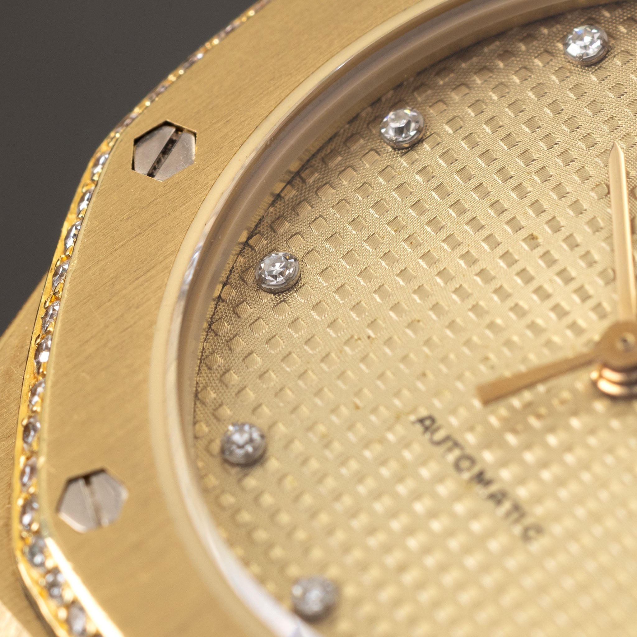 Audemars Piguet Royal Oak ref. 4153/477BA Brilliant Cut Diamond Bezel and Dial with Box and  Certificate of Origin