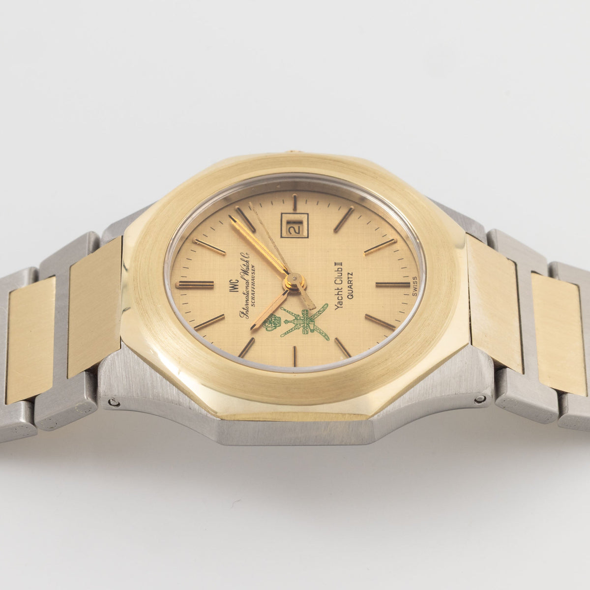 IWC Yacht-Club II in Steel and Yellow gold Oman Green Khanjar Linen Dial ref. 4512 from Original Owner Family