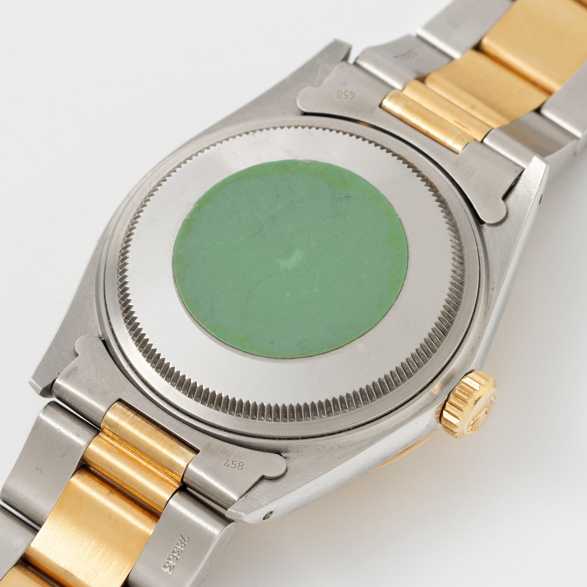 Rolex Datejust 16013 Boiler Gauge Champagne Dial with Original Punched Paper in Steel and Yellow Gold