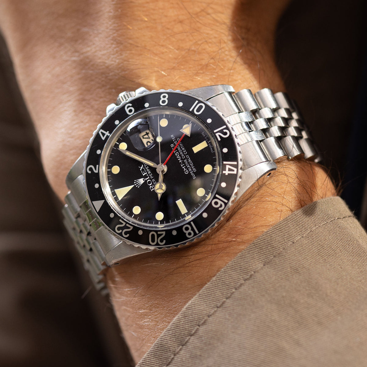 Rolex GMT-Master 16750 Matte Dial “Vivid Patina” with Original Box
