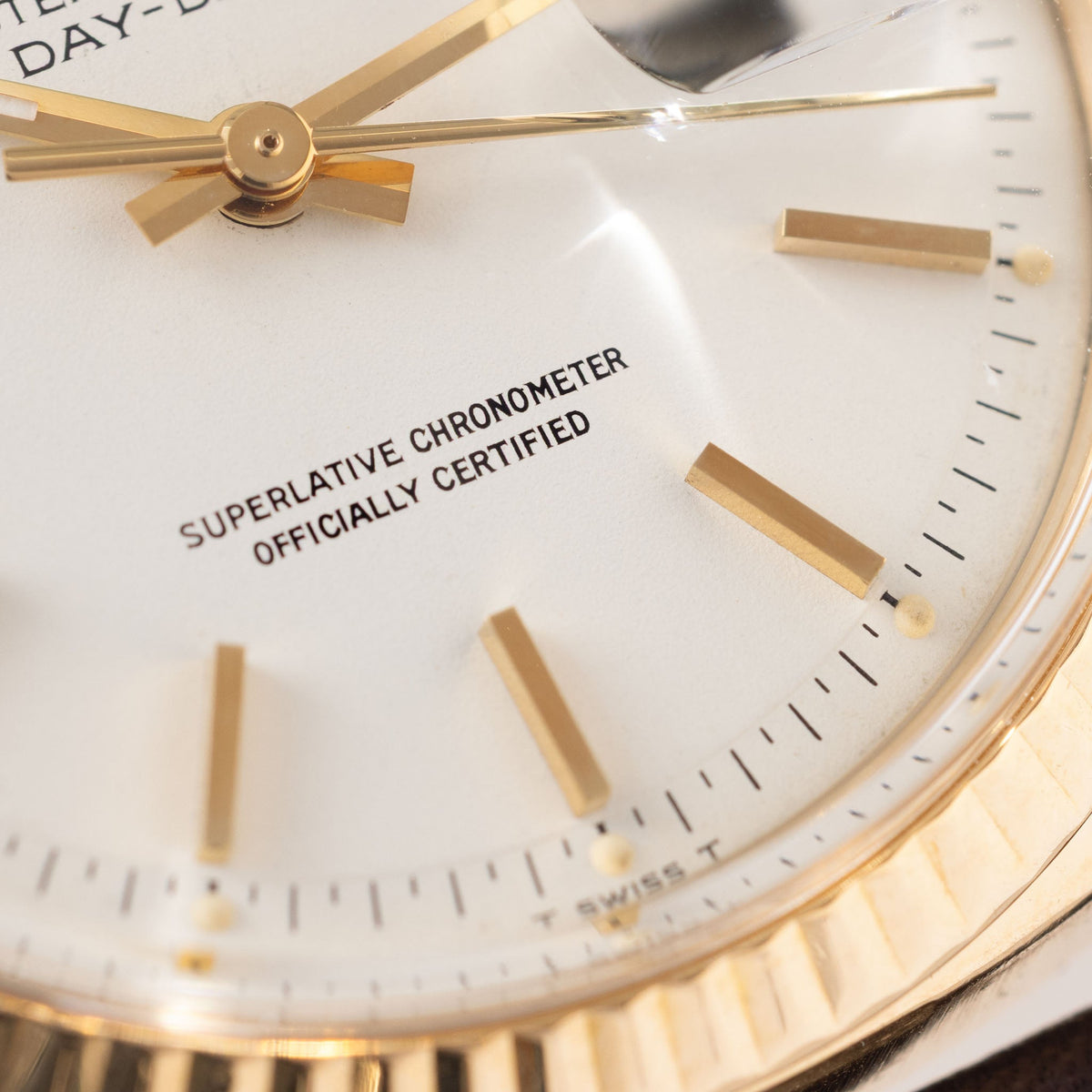 Rolex Day-Date 1803 White Dial in 18k Yellow Gold