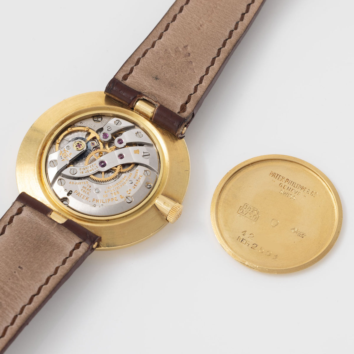 Patek Philippe Calatrava Disco Volante Ref. 2591J in 18k Yellow Gold with Sunburst Beyer Double-Signed Dial and Extract from the Archives