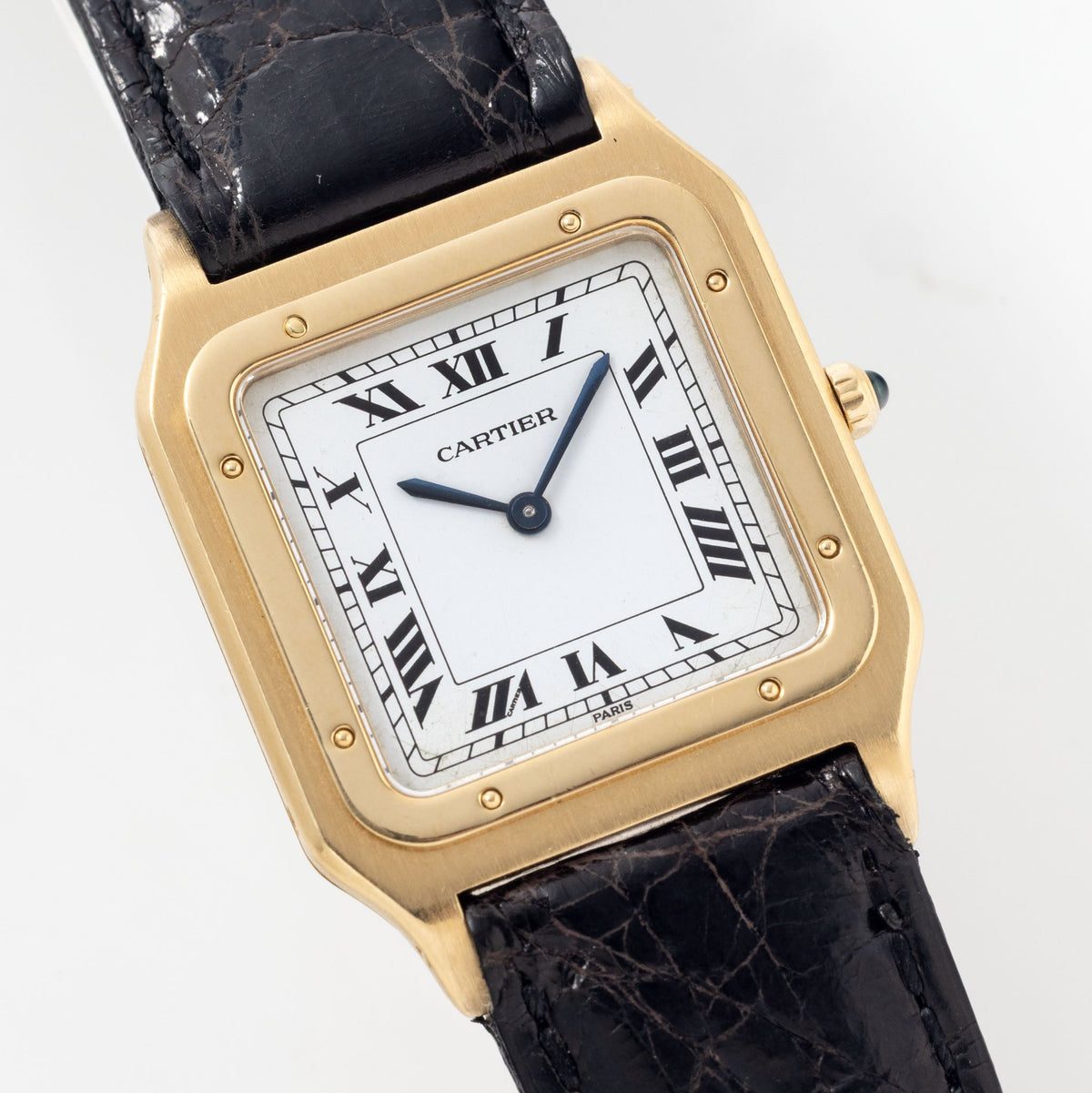 Cartier Santos Dumont Ultra-Thin in 18kt Yellow Gold ref. 96054 Paris Dial