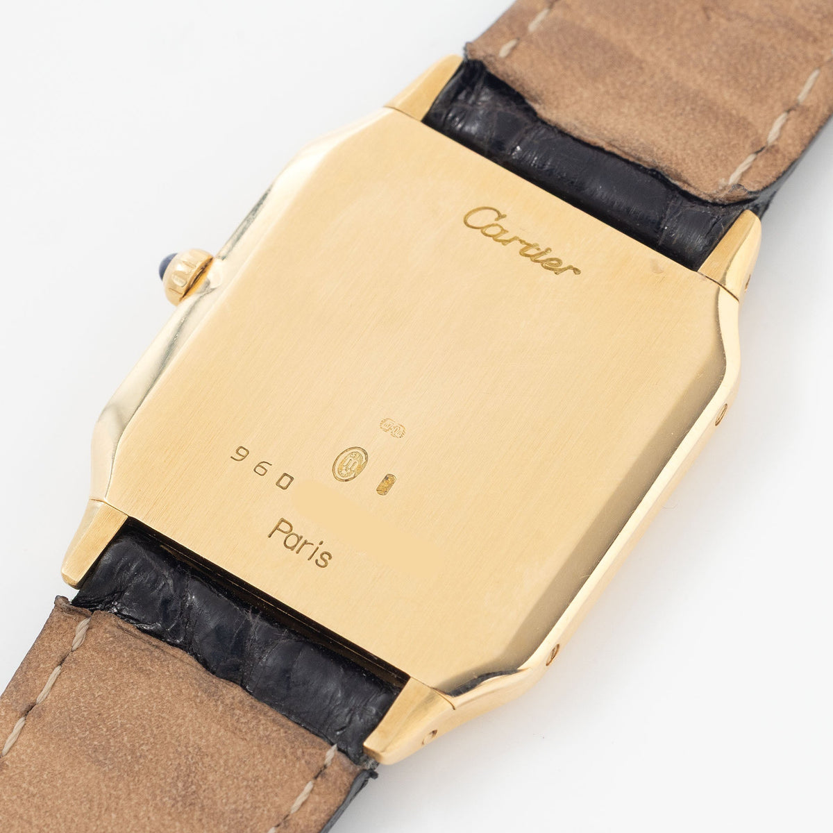 Cartier Santos Dumont Ultra-Thin in 18kt Yellow Gold ref. 96054 Paris Dial