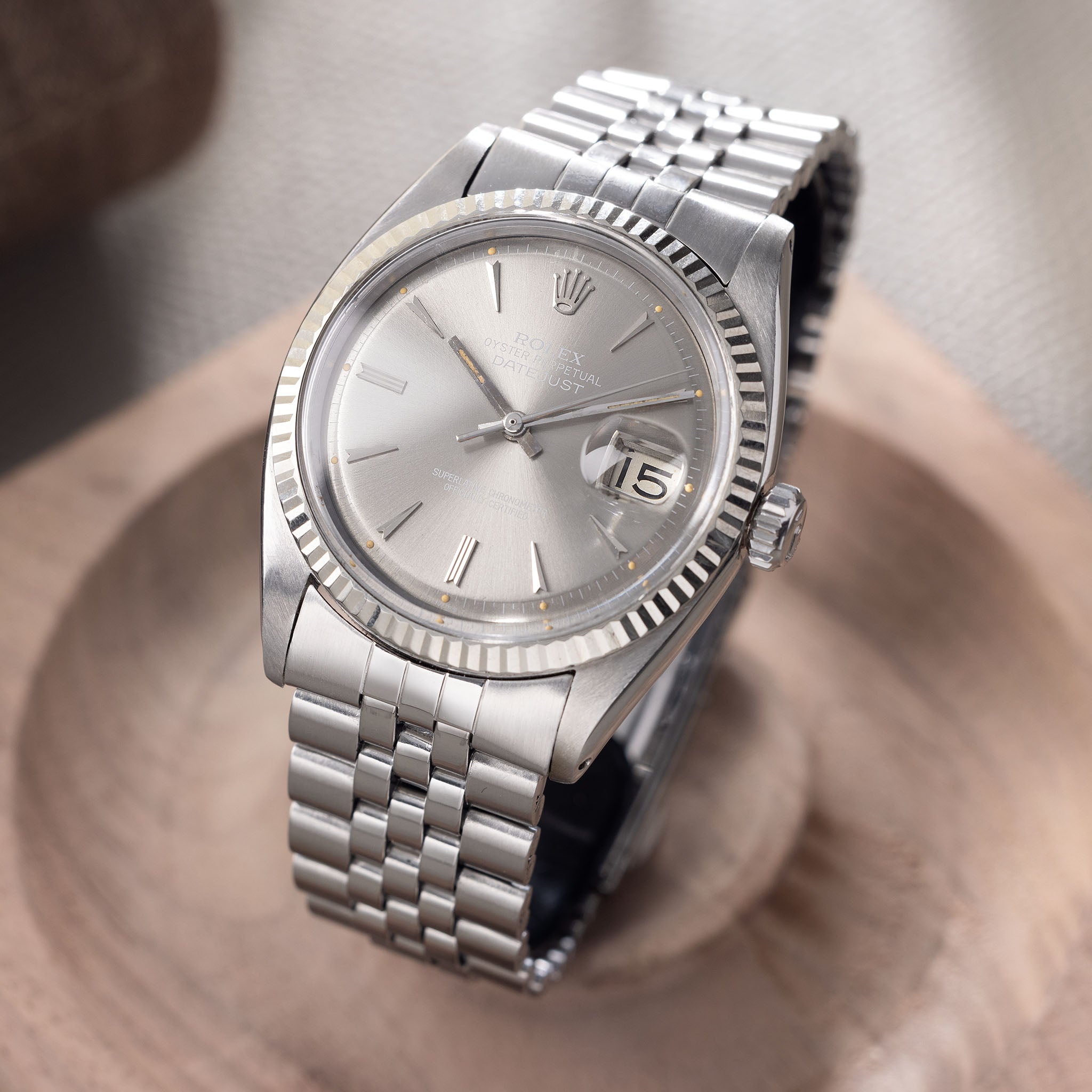 Rolex Datejust 1601 seltene graues "Arrowhead" Zifferblatt